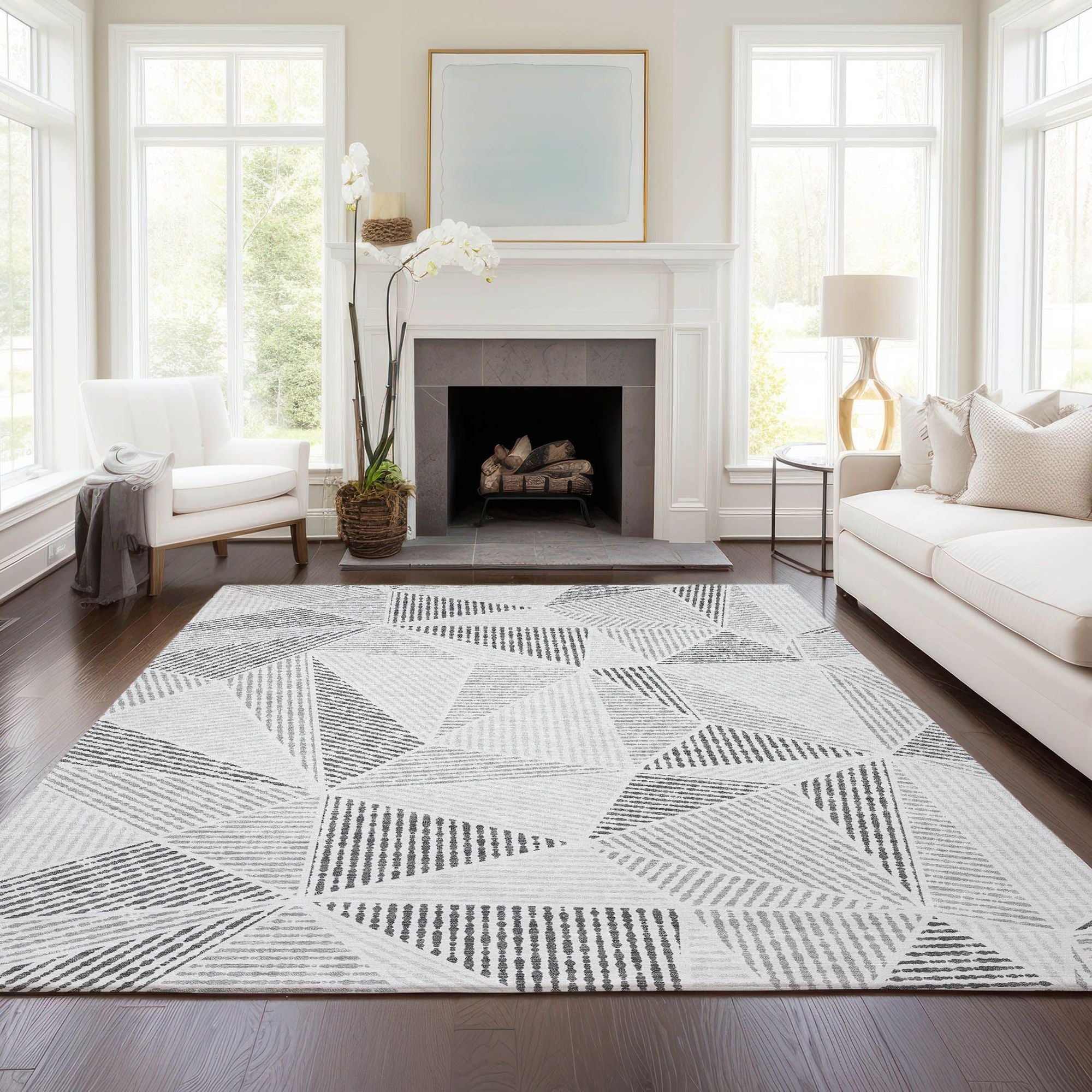 Machine Made ACN618 Gray  Rugs #color_gray 