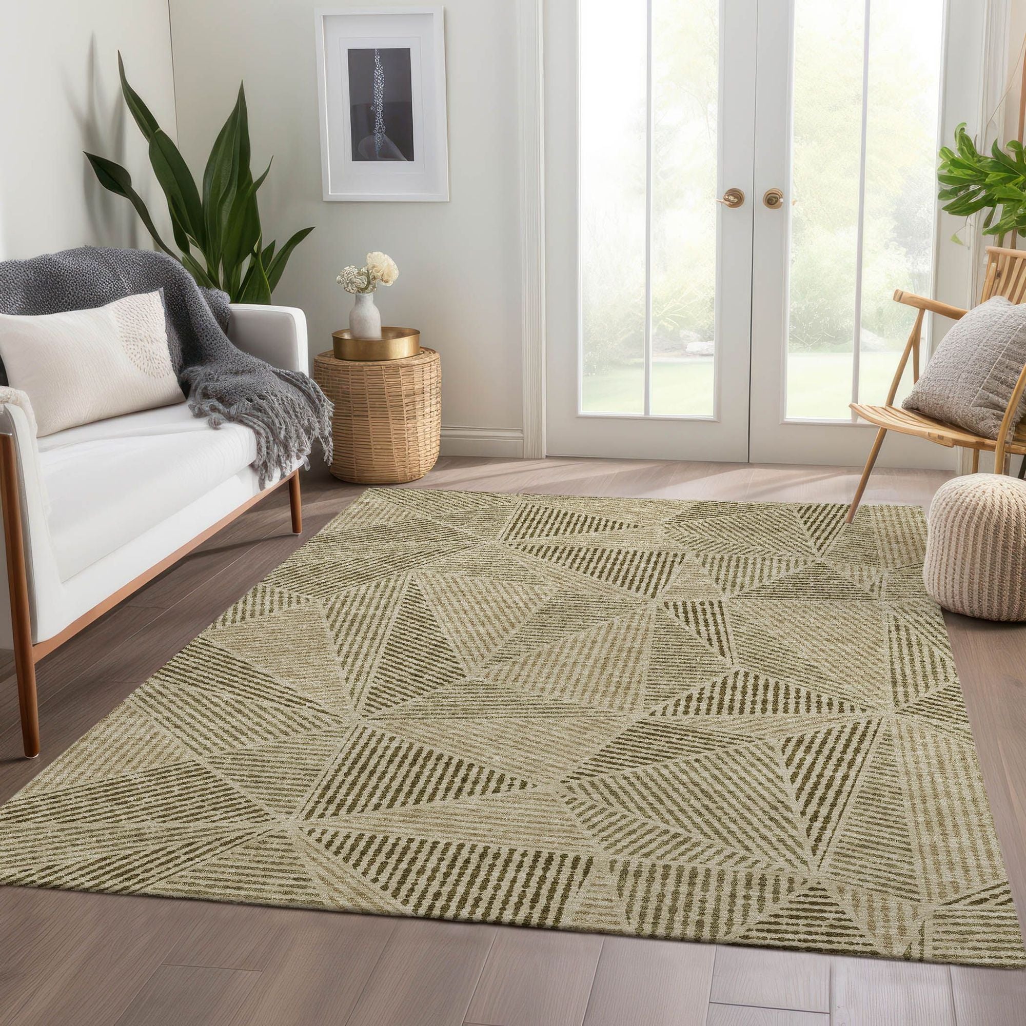 Machine Made ACN618 Khaki Brown Rugs #color_khaki brown