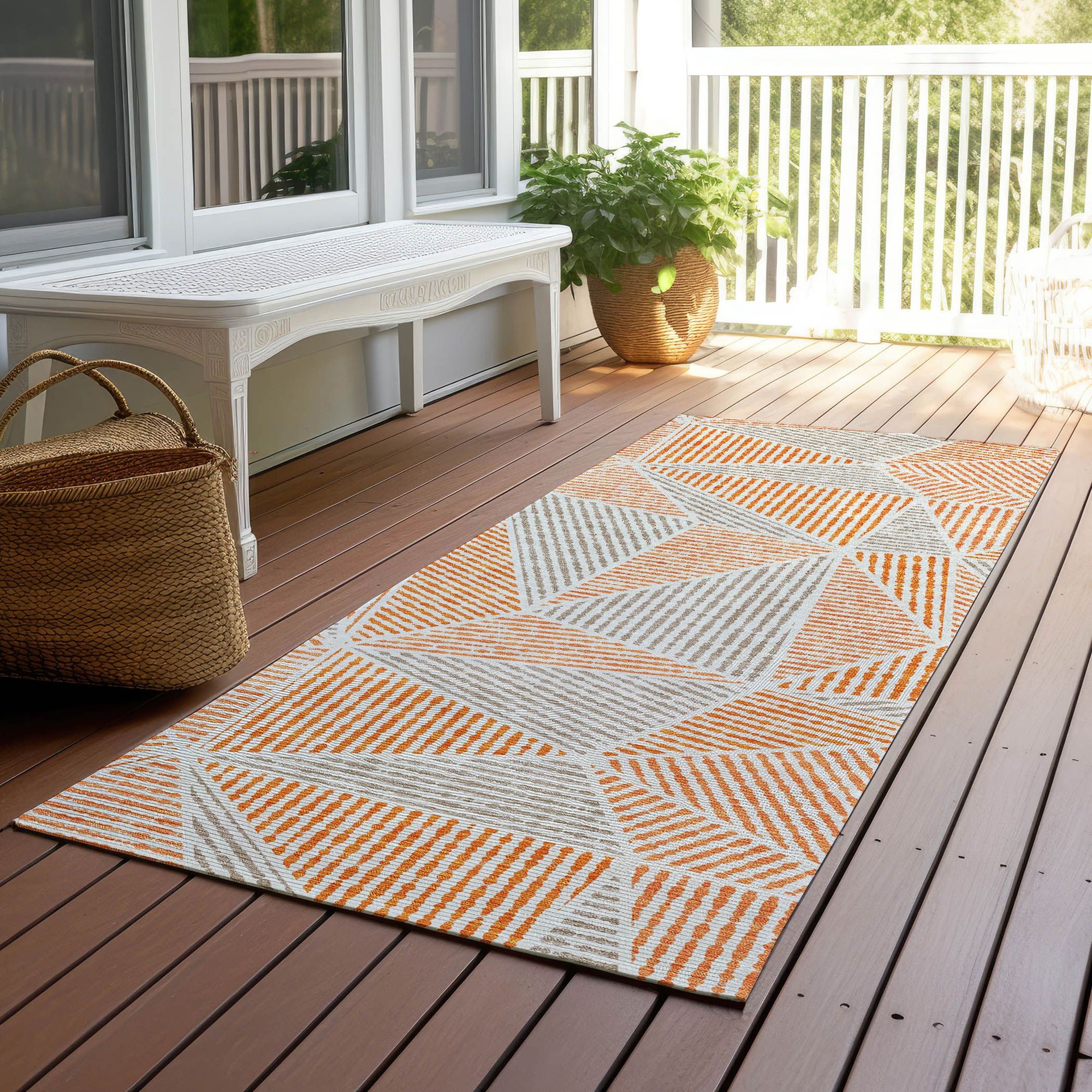 Machine Made ACN618 Orange  Rugs #color_orange 