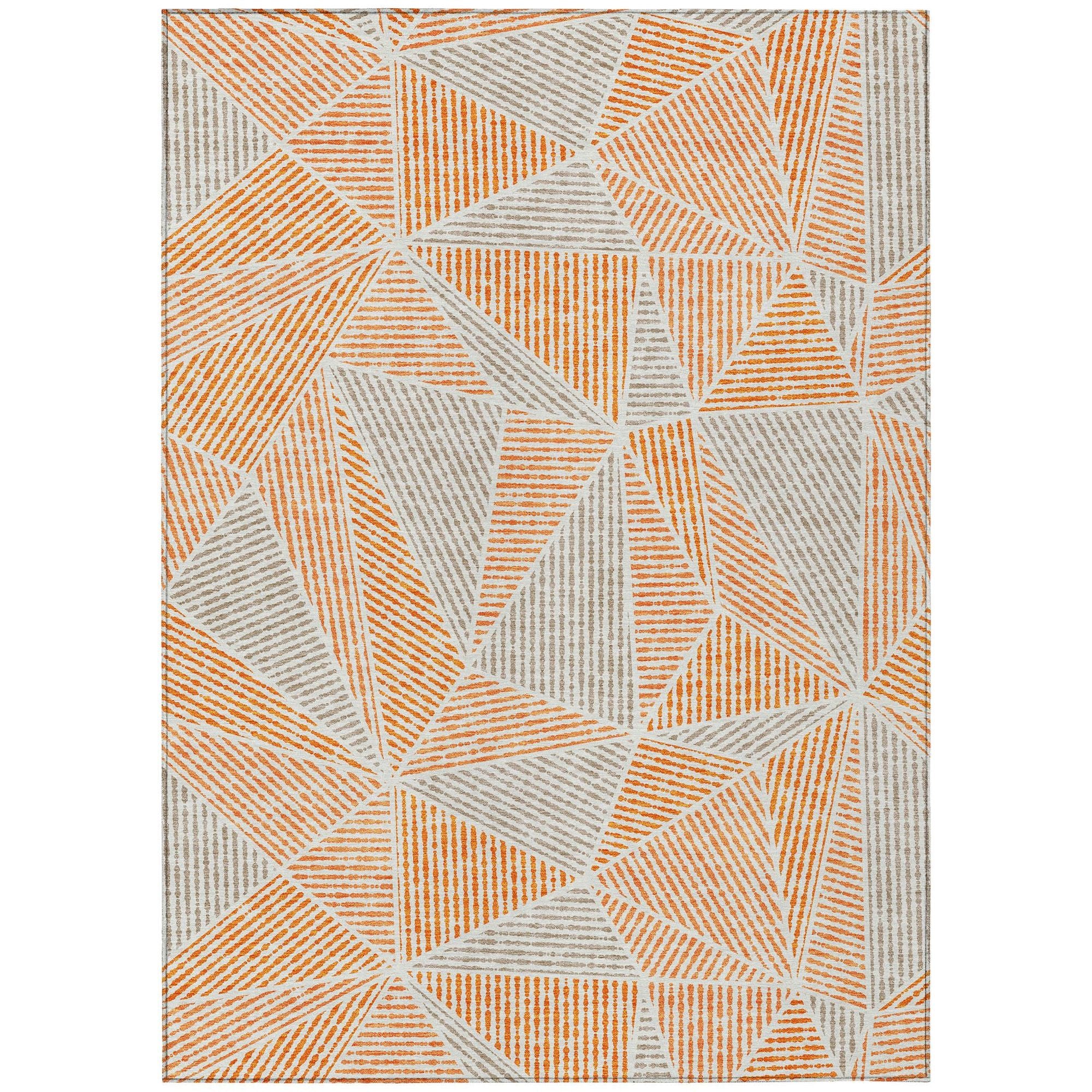 Machine Made ACN618 Orange  Rugs #color_orange 