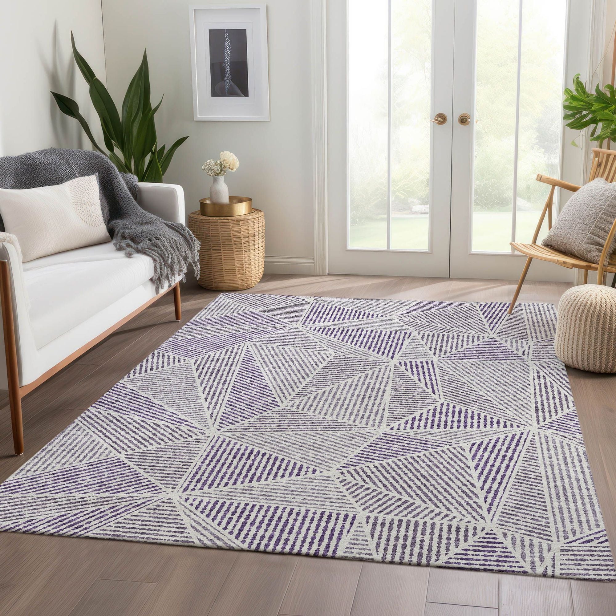 Machine Made ACN618 Purple  Rugs #color_purple 