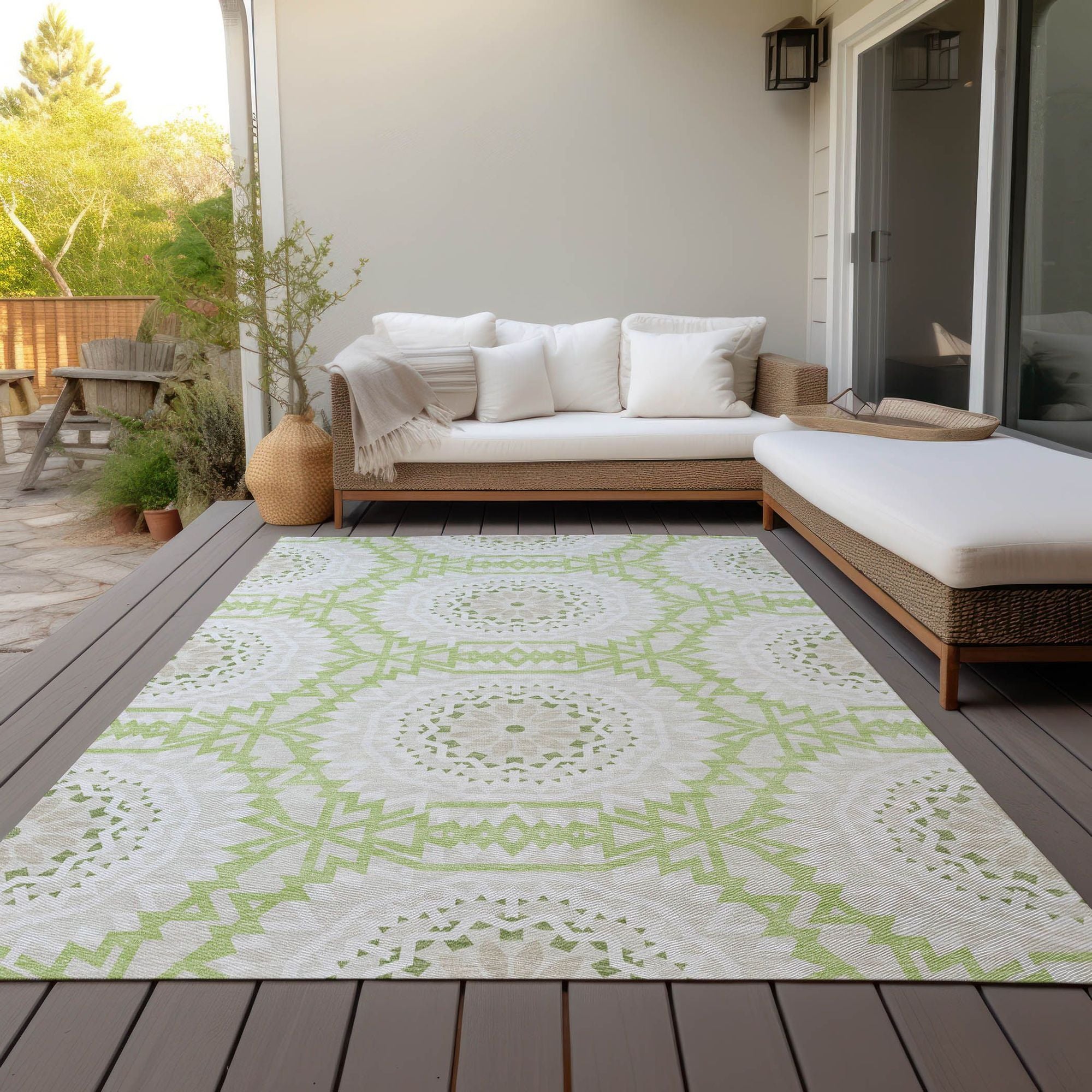 Machine Made ACN619 Aloe Green Rugs #color_aloe green