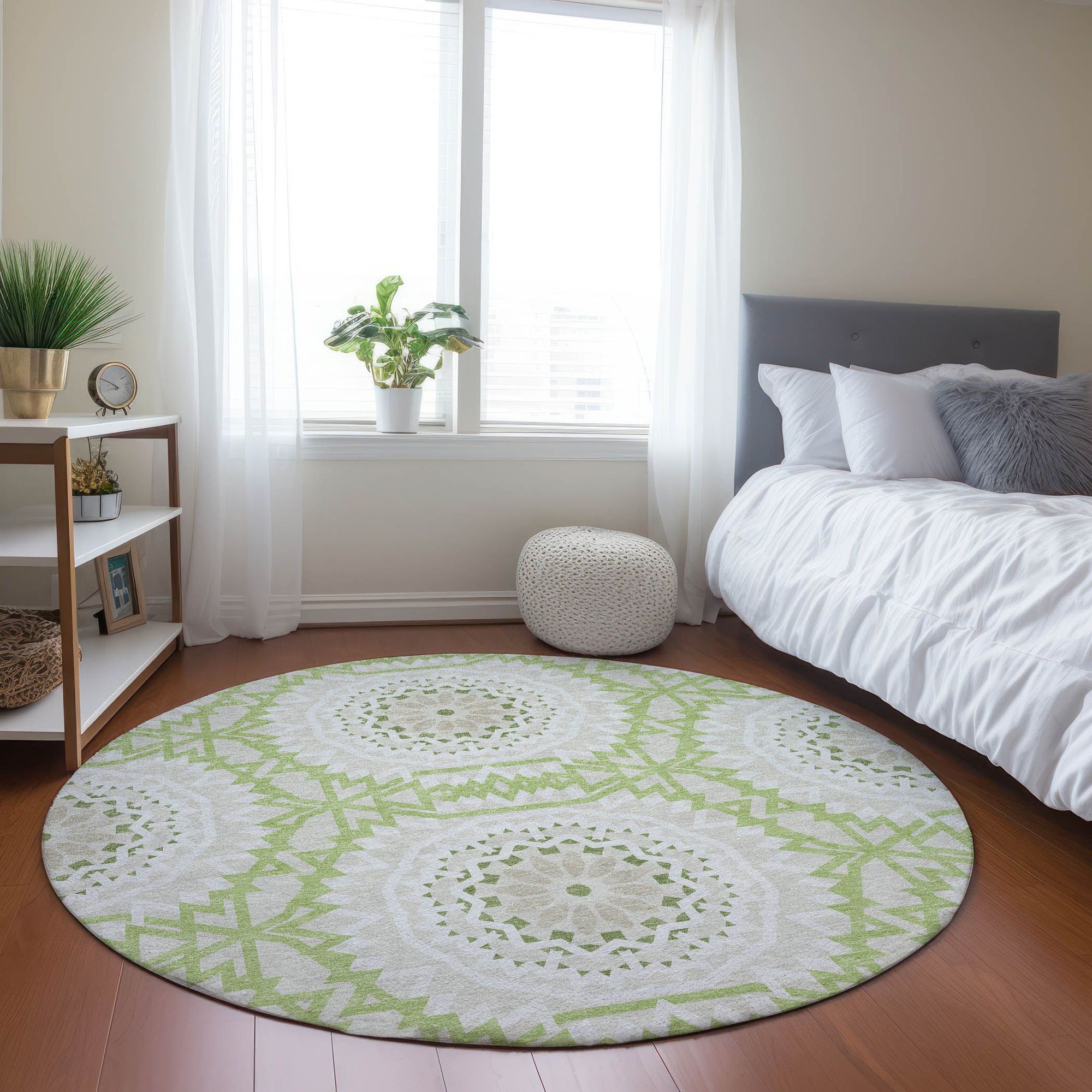 Machine Made ACN619 Aloe Green Rugs #color_aloe green