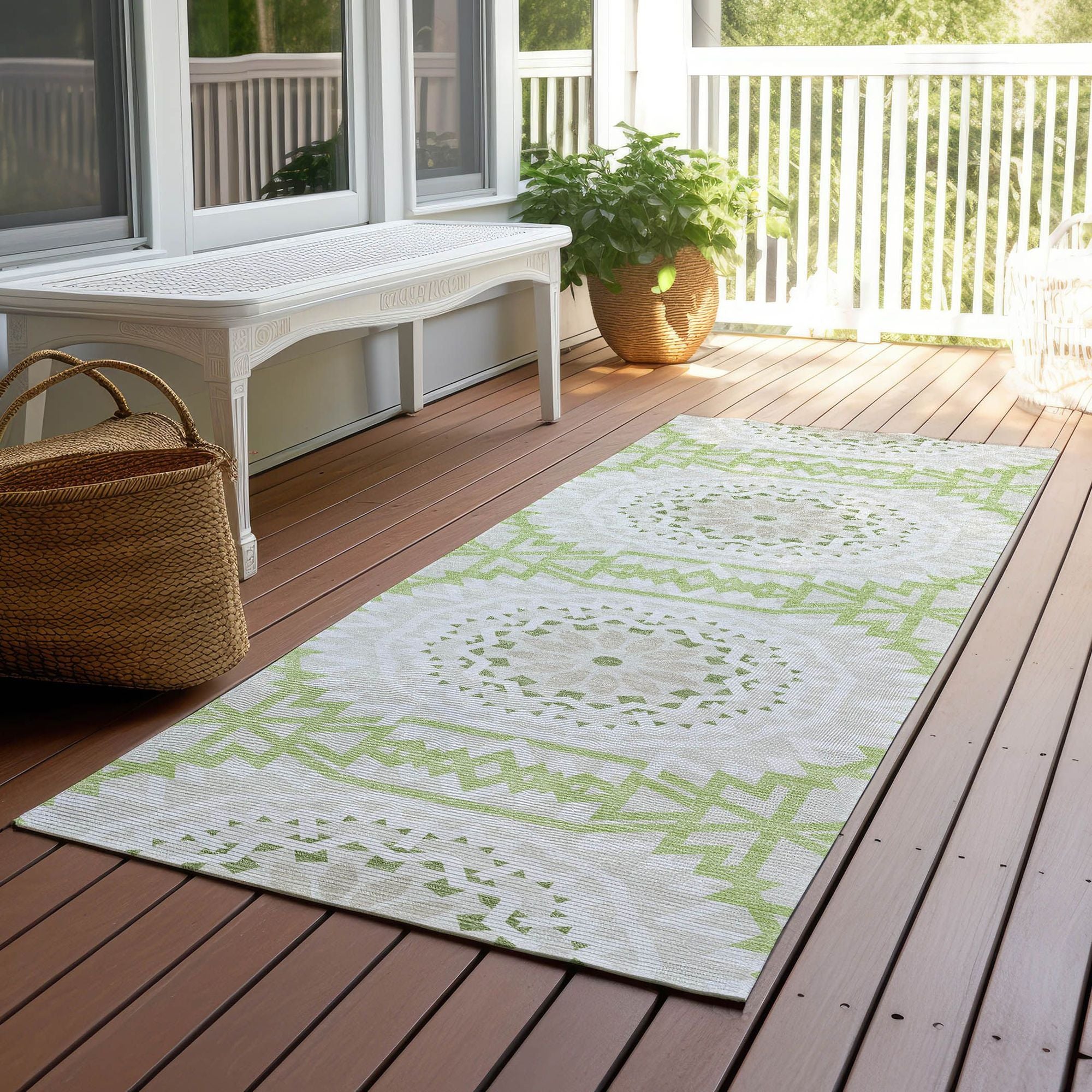 Machine Made ACN619 Aloe Green Rugs #color_aloe green