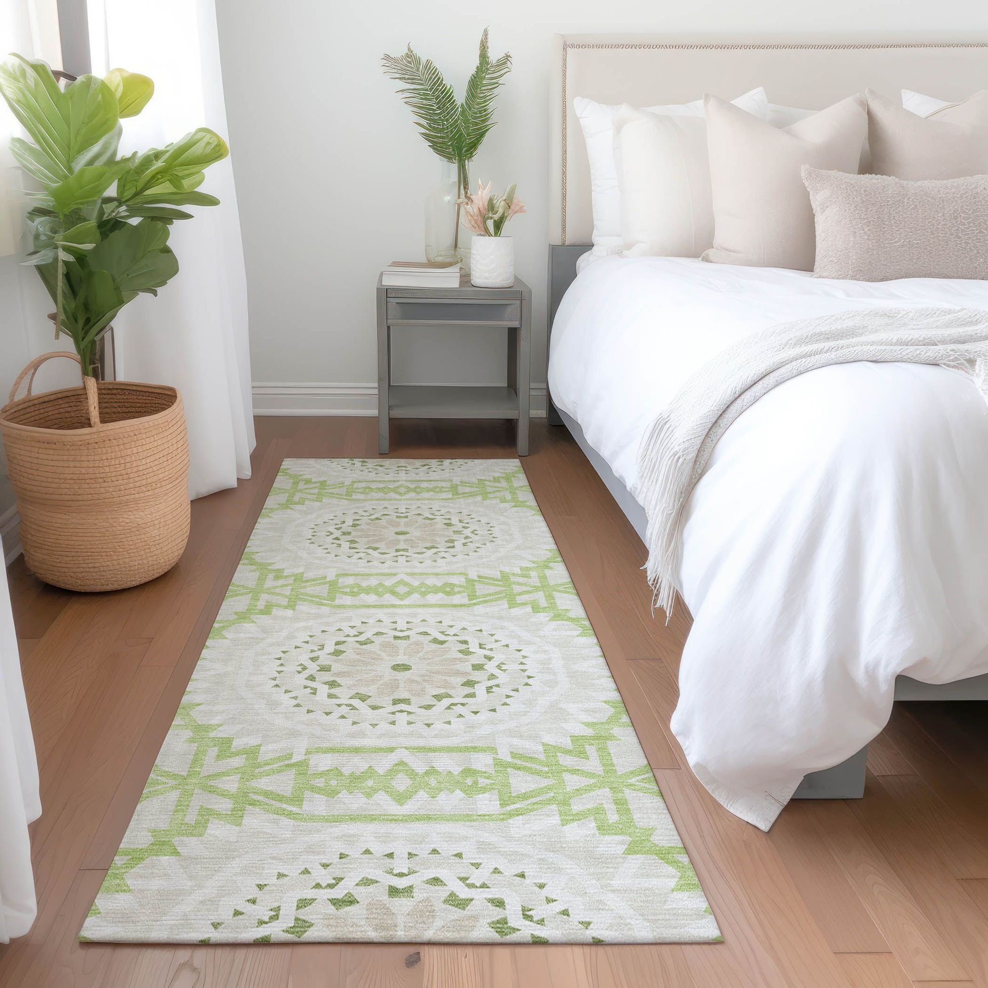 Machine Made ACN619 Aloe Green Rugs #color_aloe green