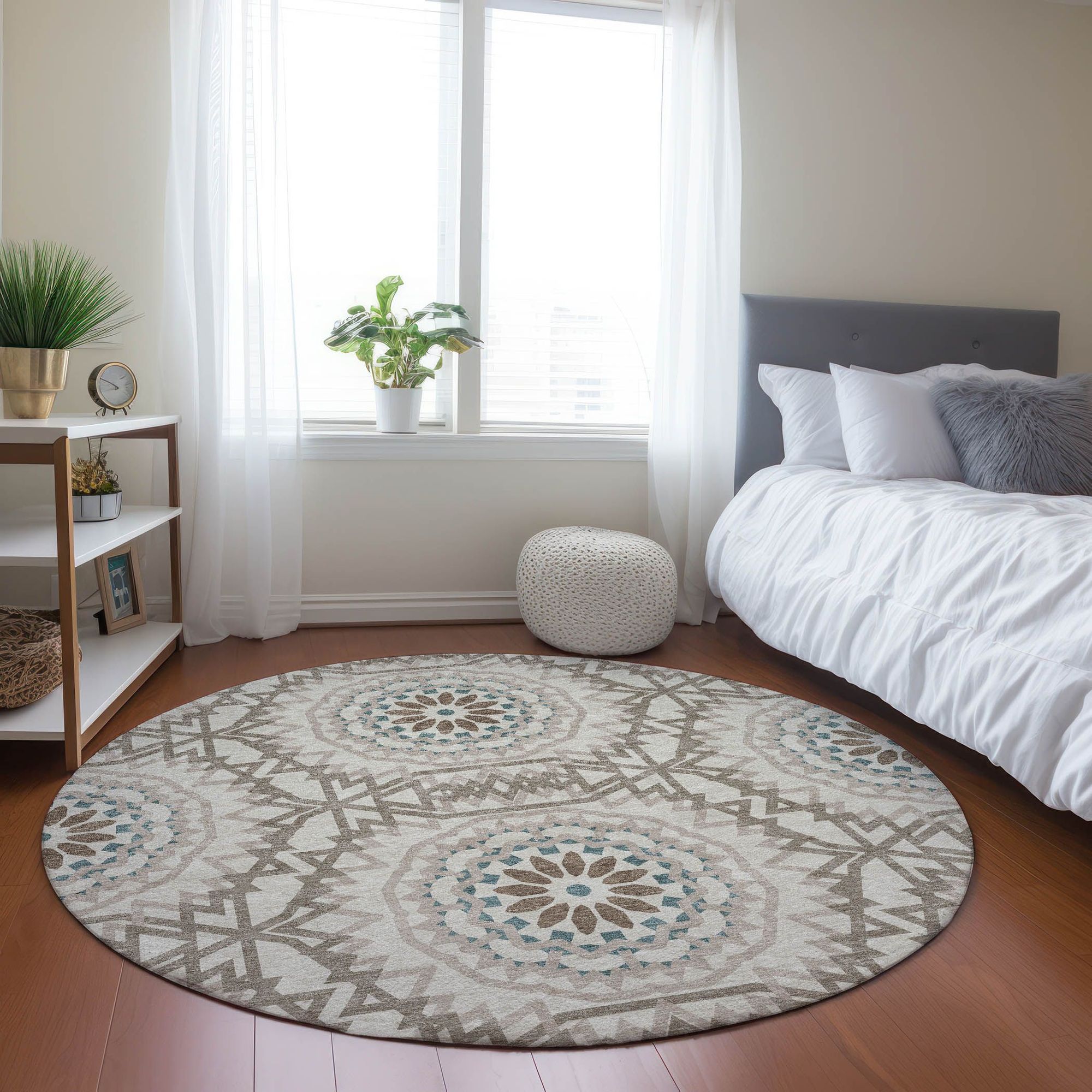 Machine Made ACN619 Beige Brown Rugs #color_beige brown