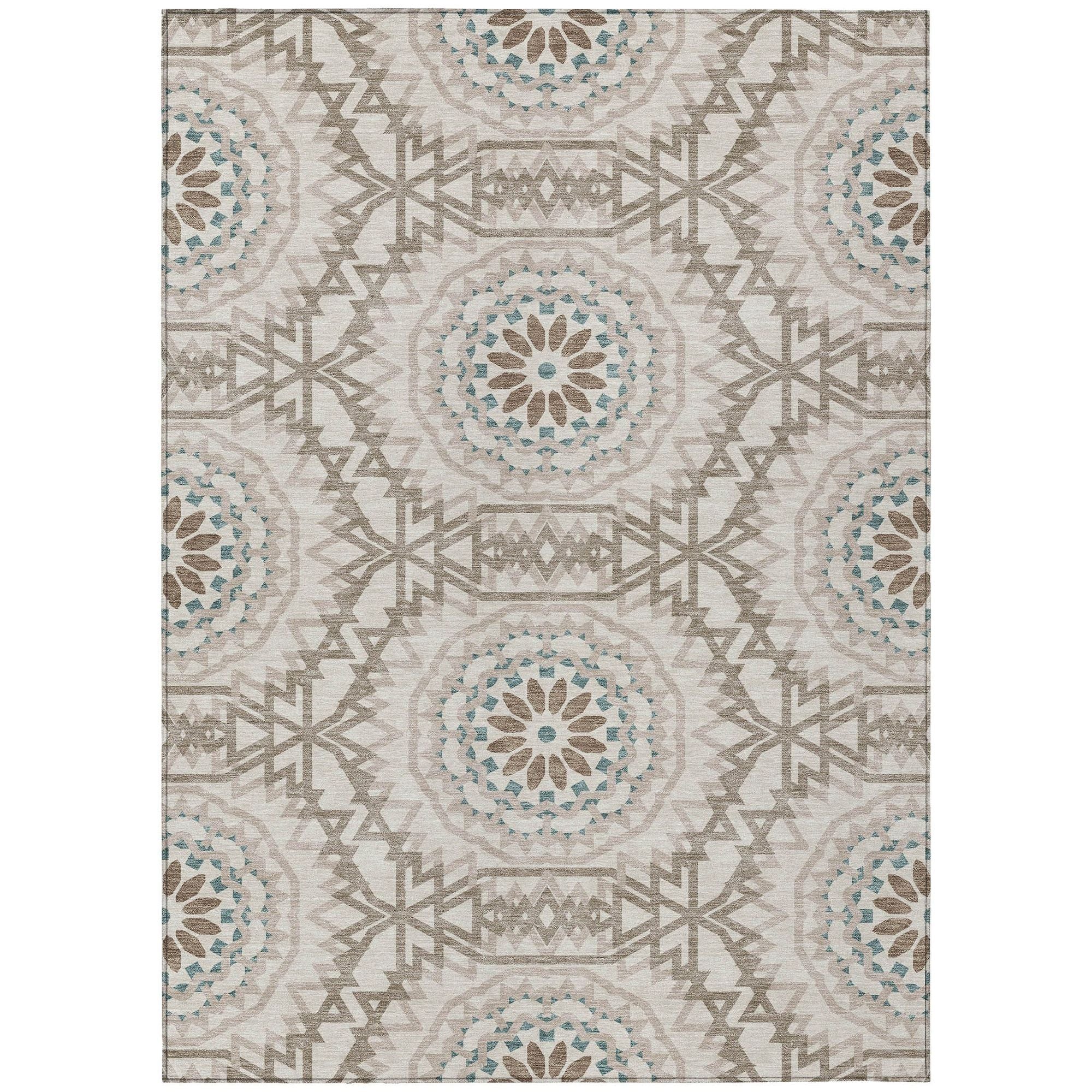 Machine Made ACN619 Beige Brown Rugs #color_beige brown