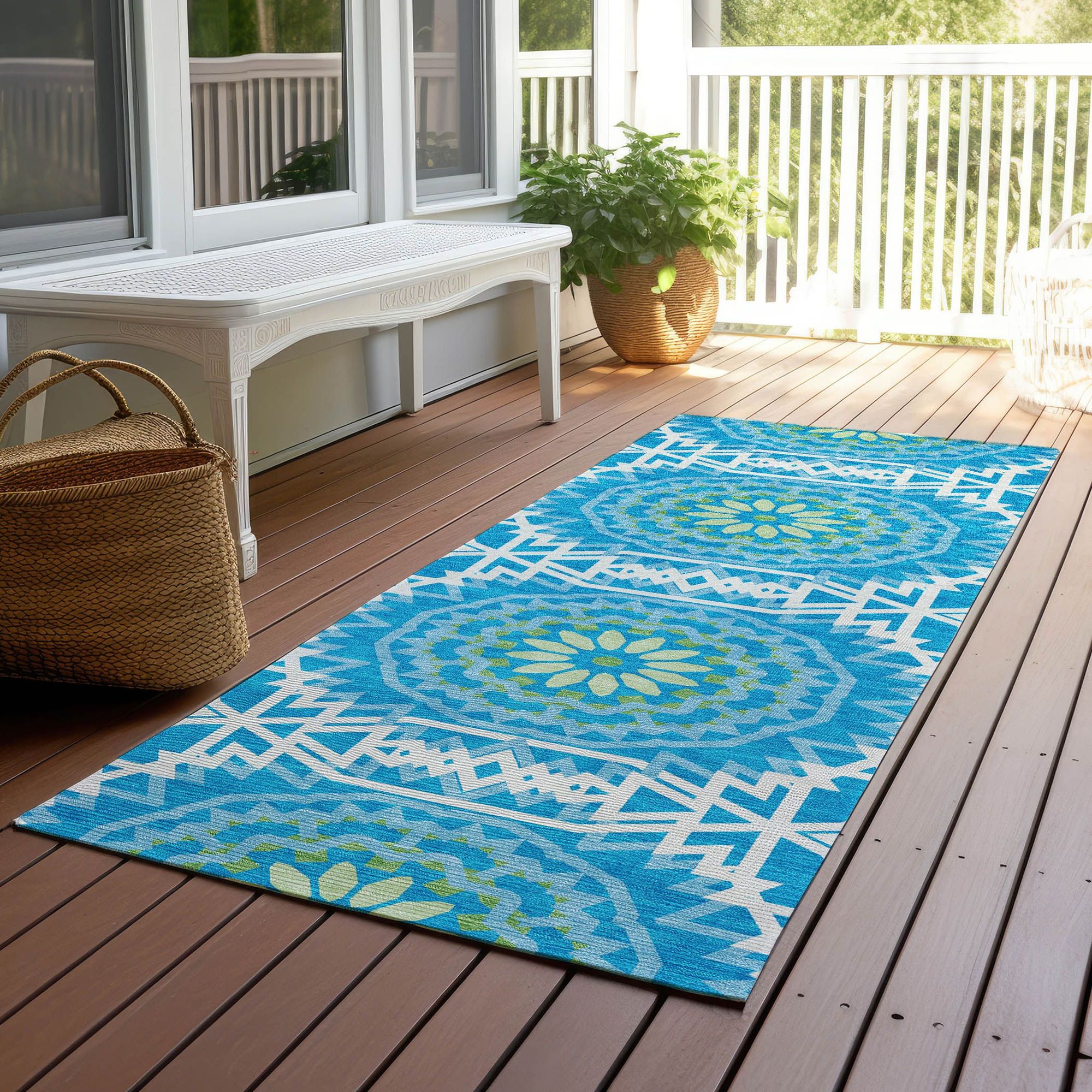 Machine Made ACN619 Blue  Rugs #color_blue 