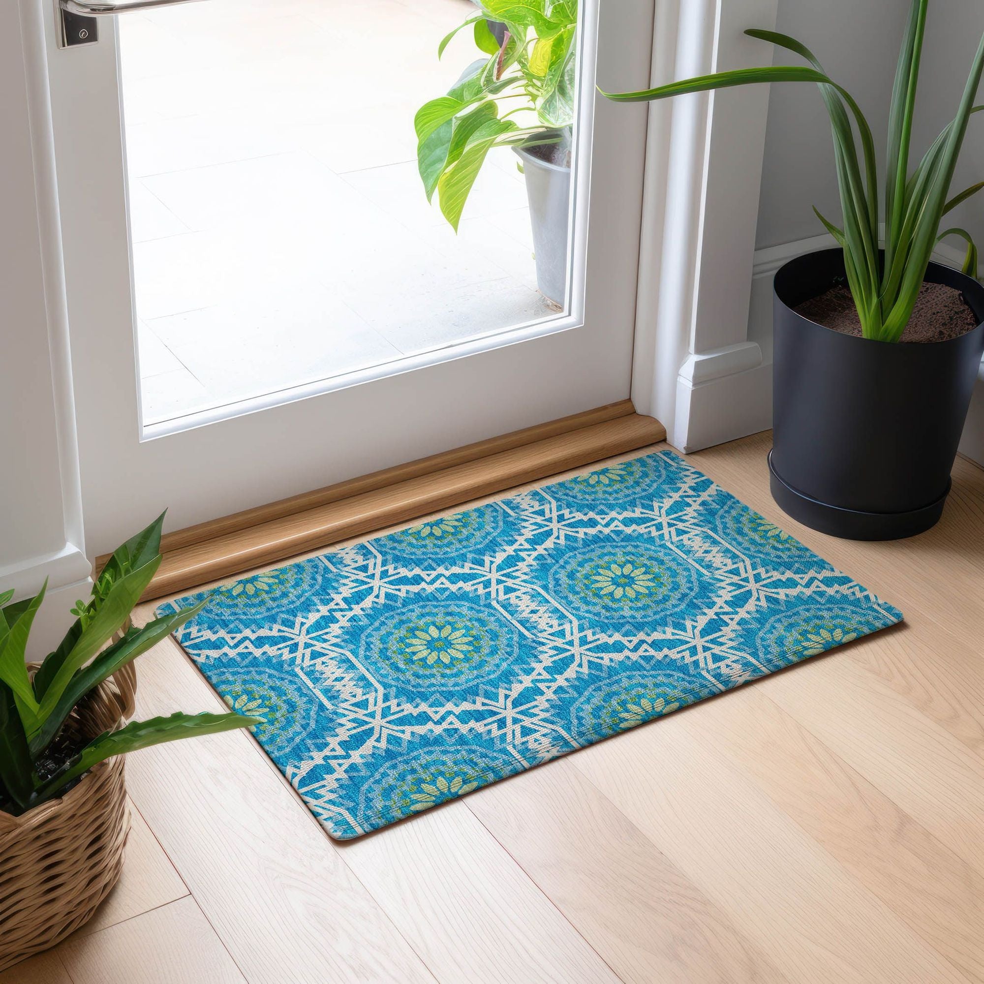 Machine Made ACN619 Blue  Rugs #color_blue 