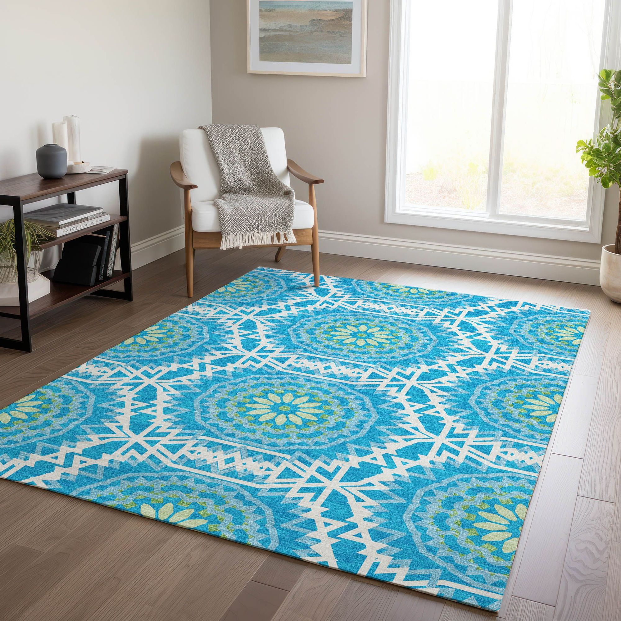 Machine Made ACN619 Blue  Rugs #color_blue 