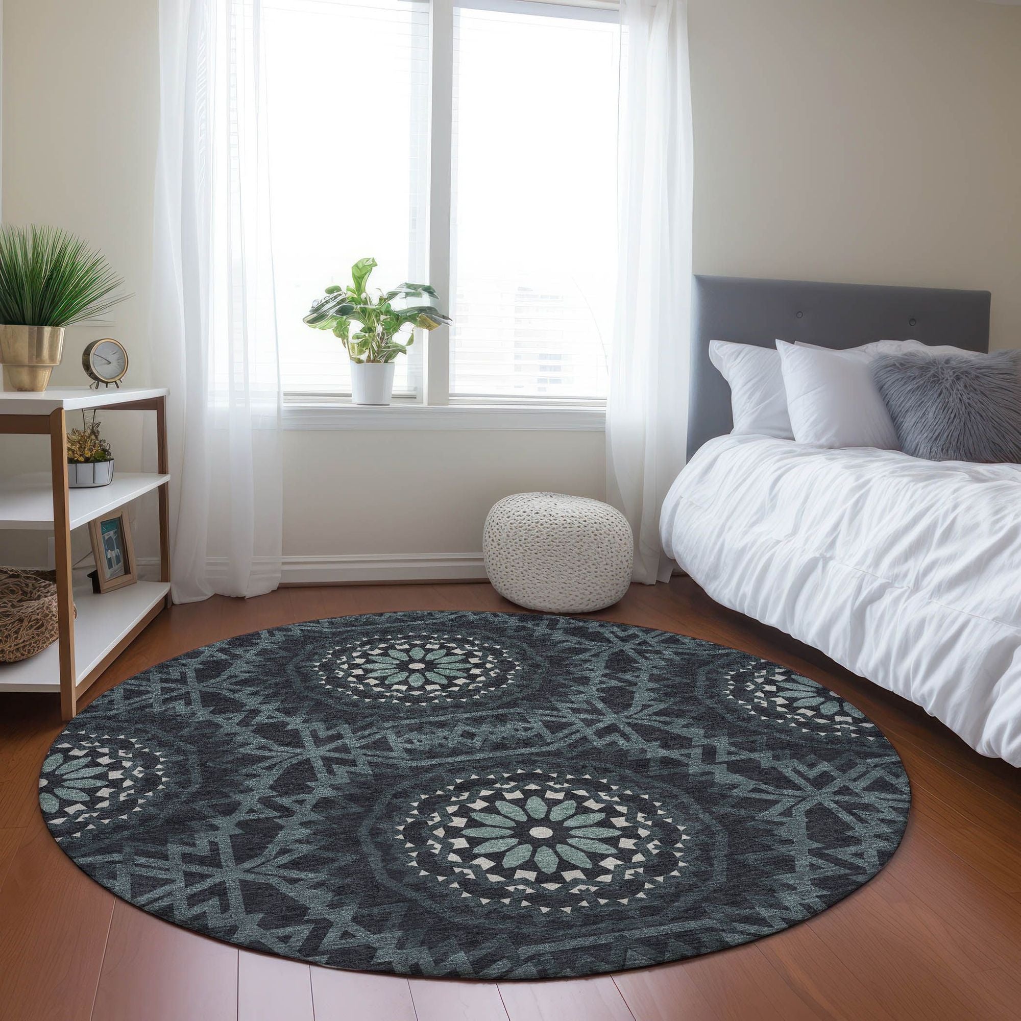 Machine Made ACN619 Charcoal Gray Rugs #color_charcoal gray