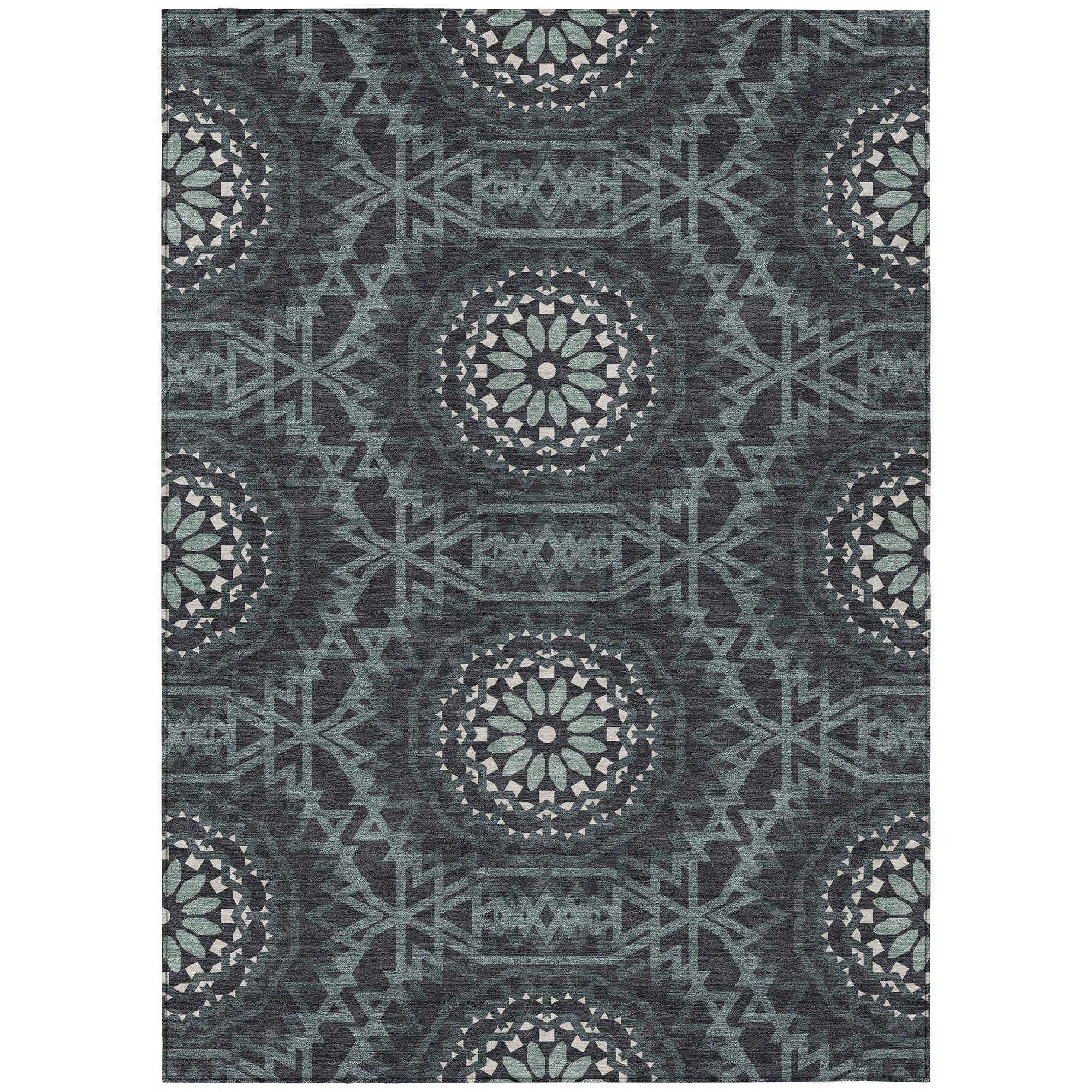 Machine Made ACN619 Charcoal Gray Rugs #color_charcoal gray