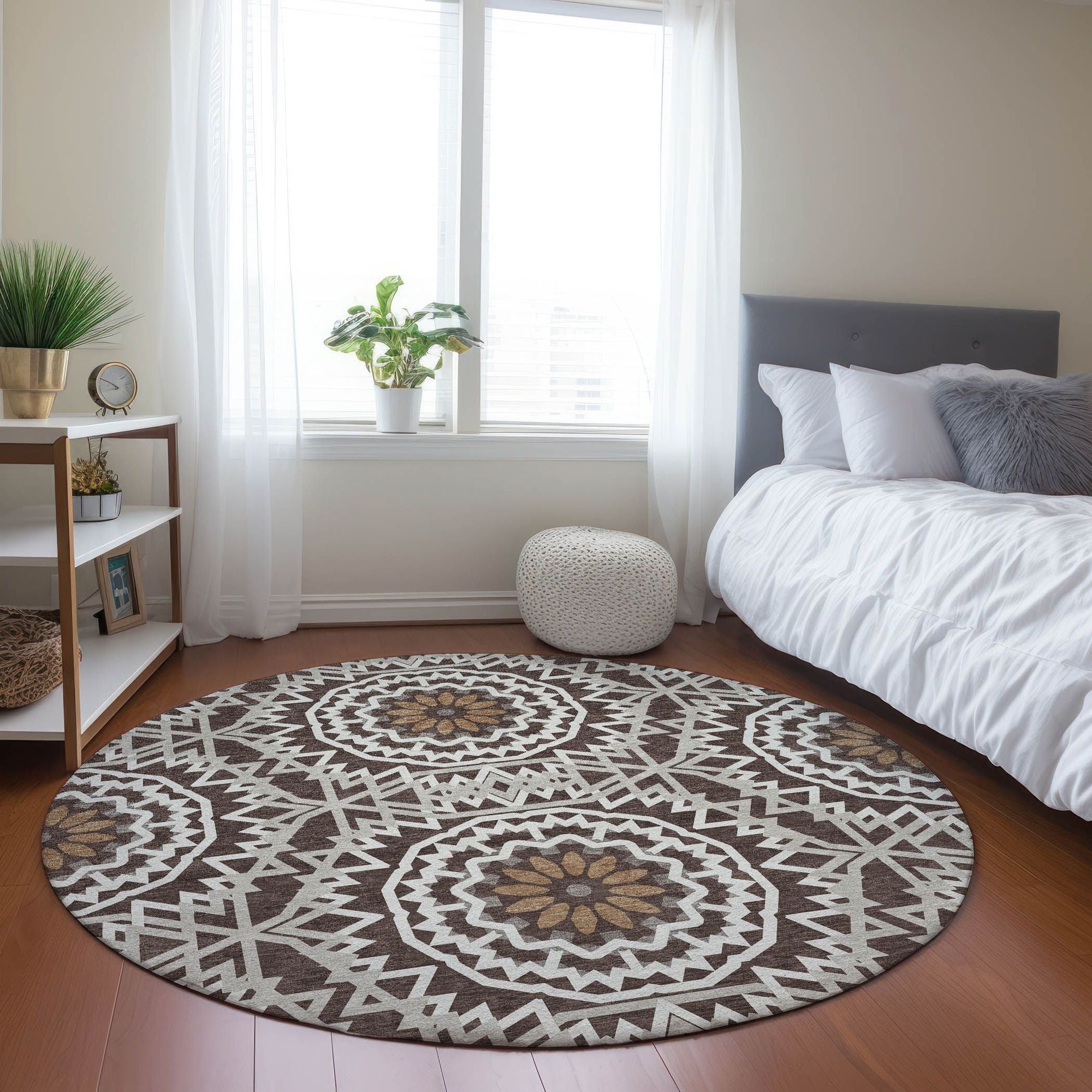 Machine Made ACN619 Chocolate Brown Rugs #color_chocolate brown