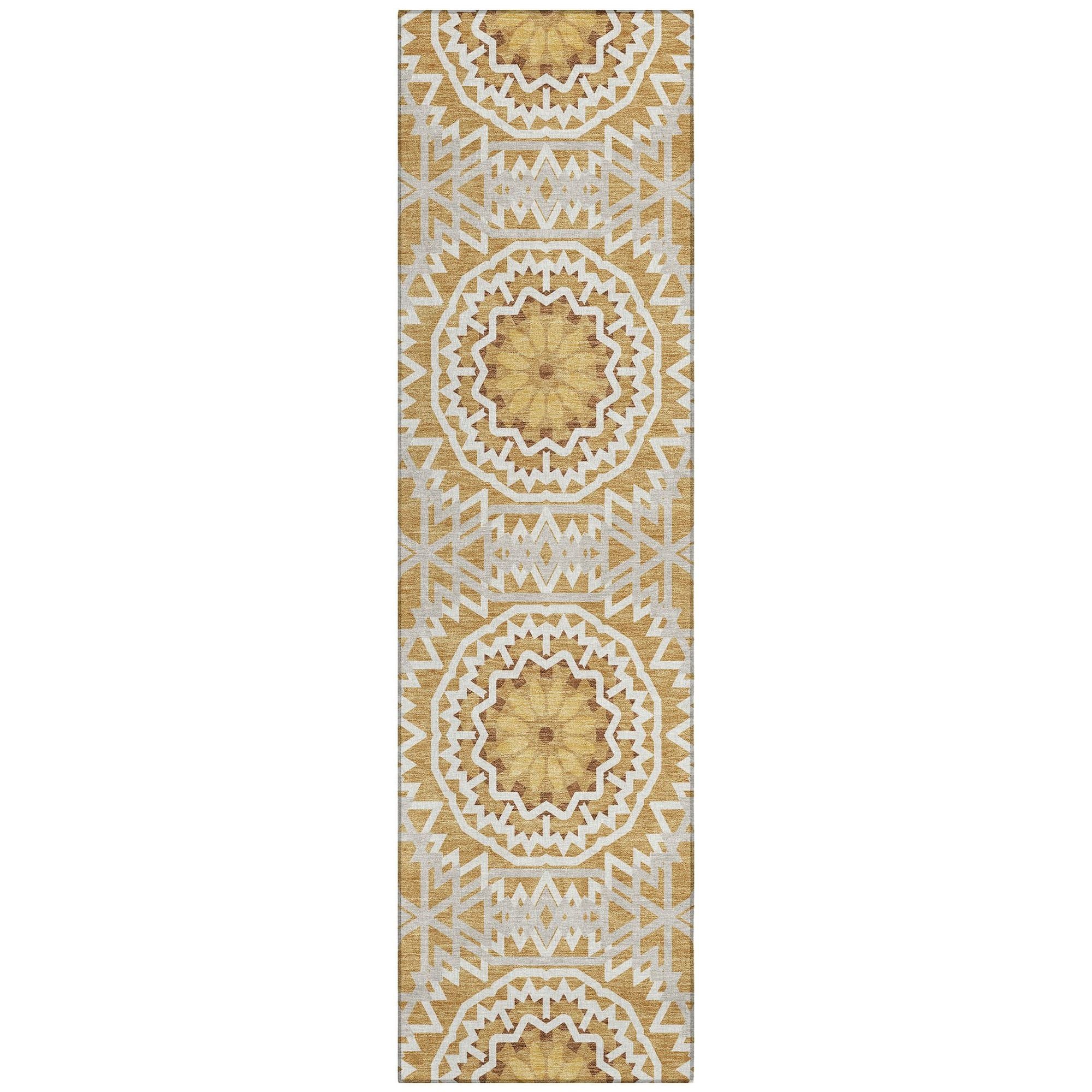 Machine Made ACN619 Gold  Rugs #color_gold 