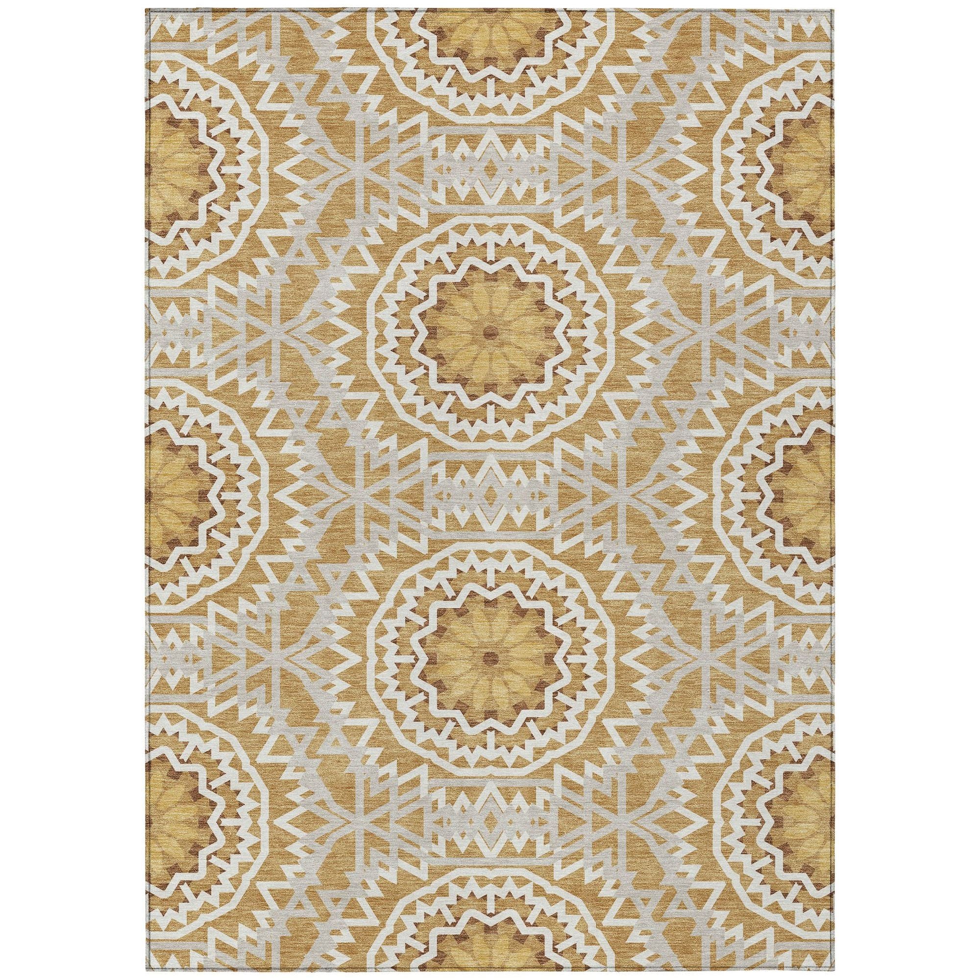 Machine Made ACN619 Gold  Rugs #color_gold 