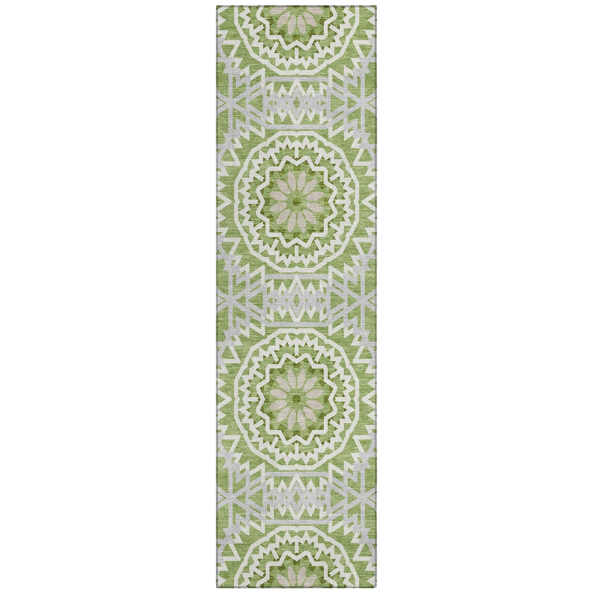 Machine Made ACN619 Green  Rugs #color_green 