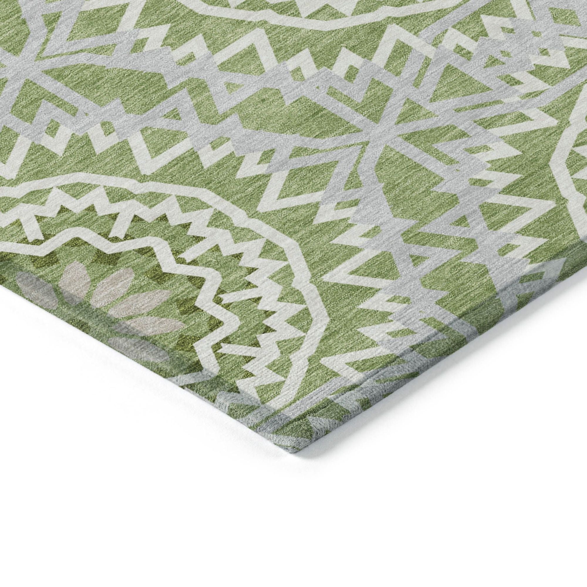 Machine Made ACN619 Green  Rugs #color_green 