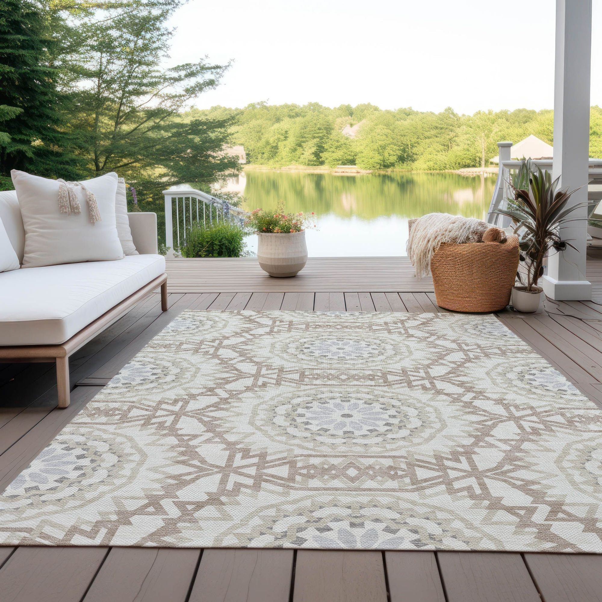 Machine Made ACN619 Ivory  Rugs #color_ivory 