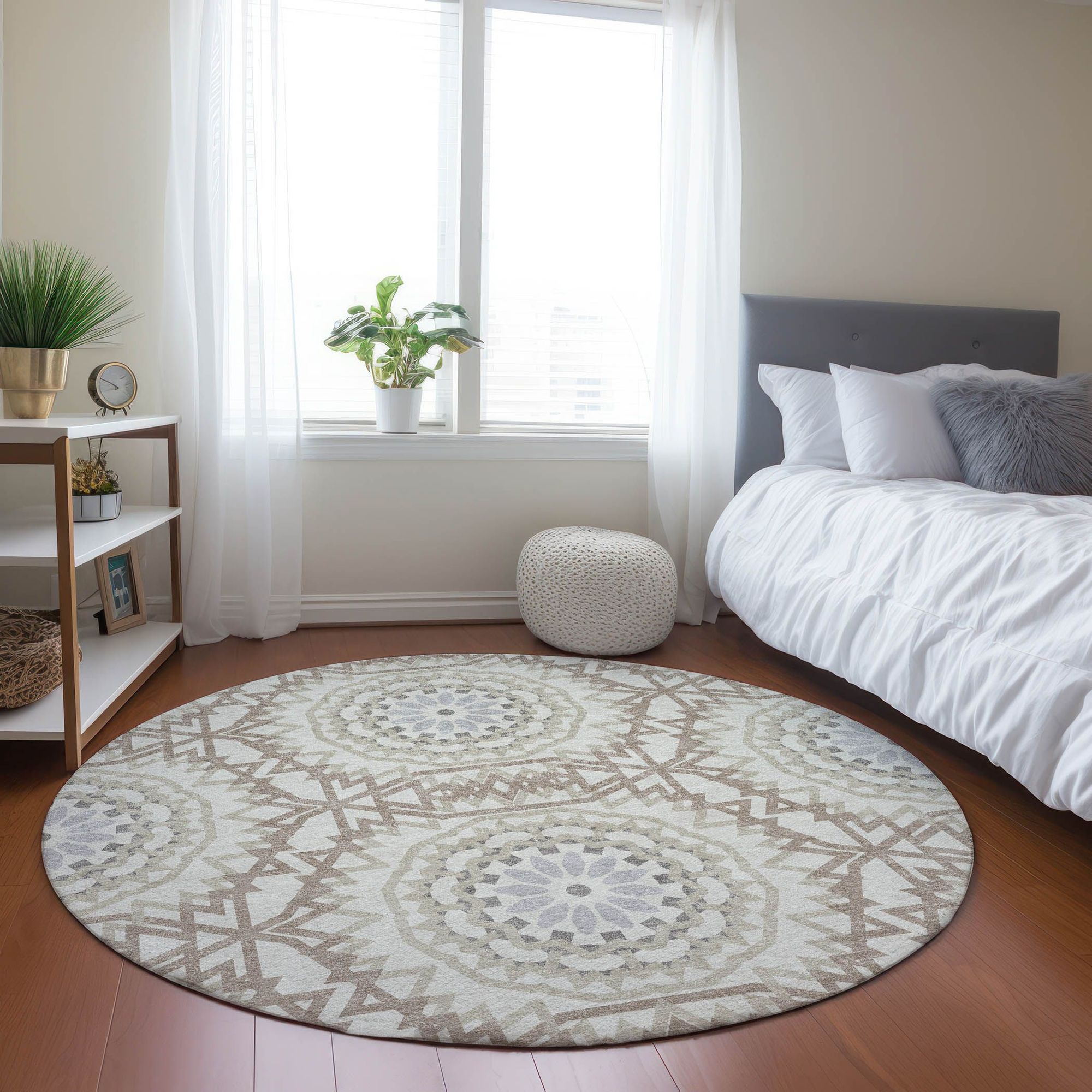 Machine Made ACN619 Ivory  Rugs #color_ivory 