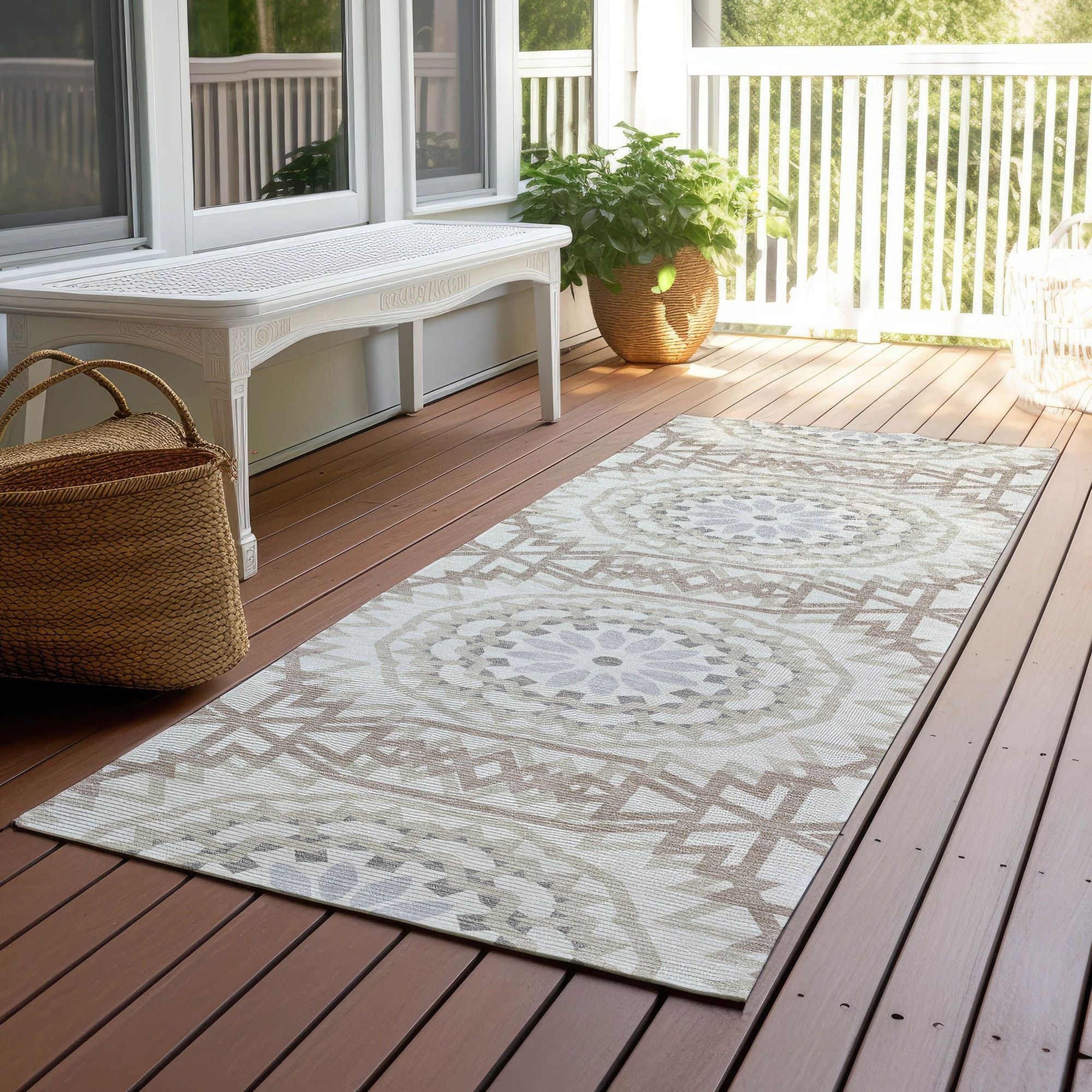 Machine Made ACN619 Ivory  Rugs #color_ivory 