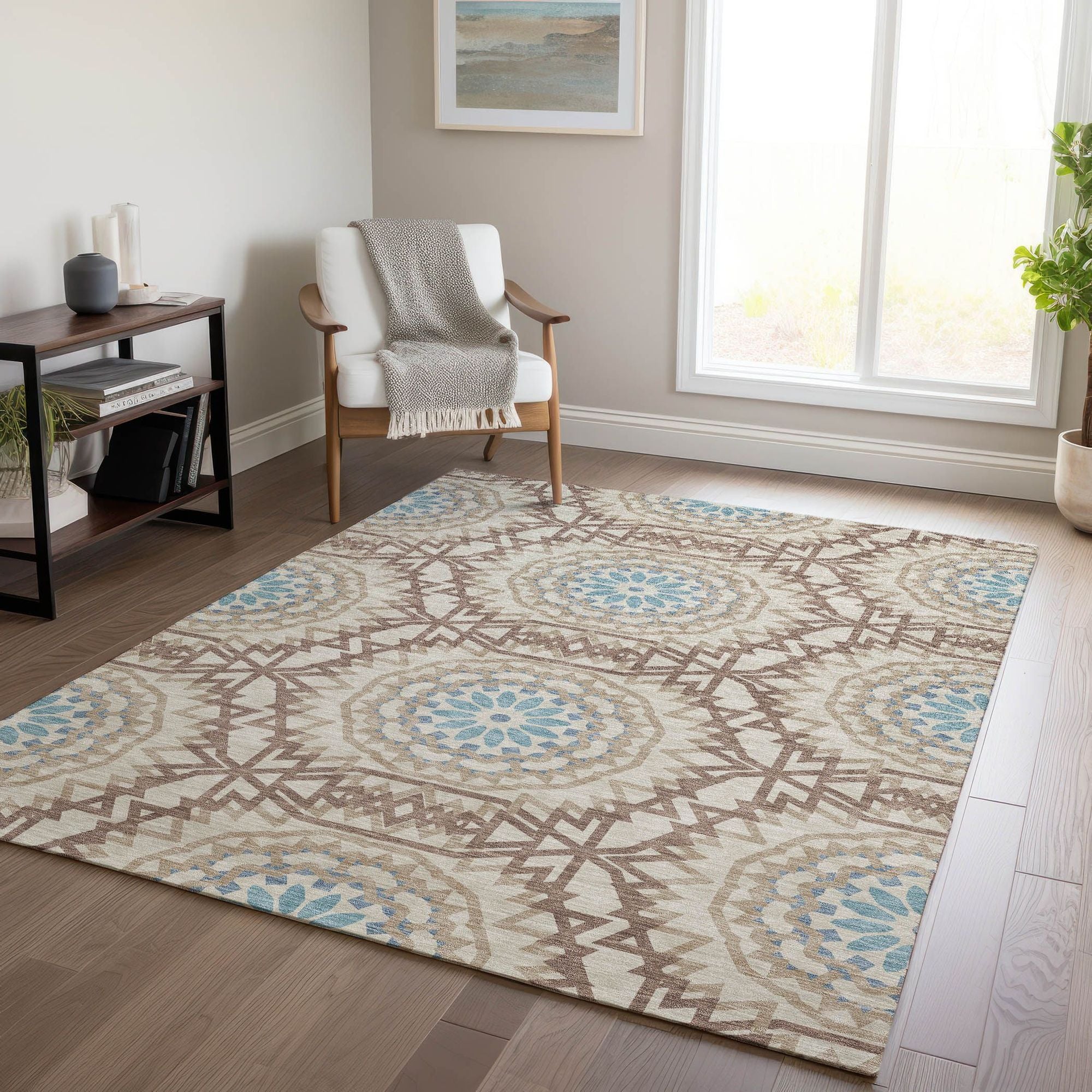 Machine Made ACN619 Khaki Brown Rugs #color_khaki brown