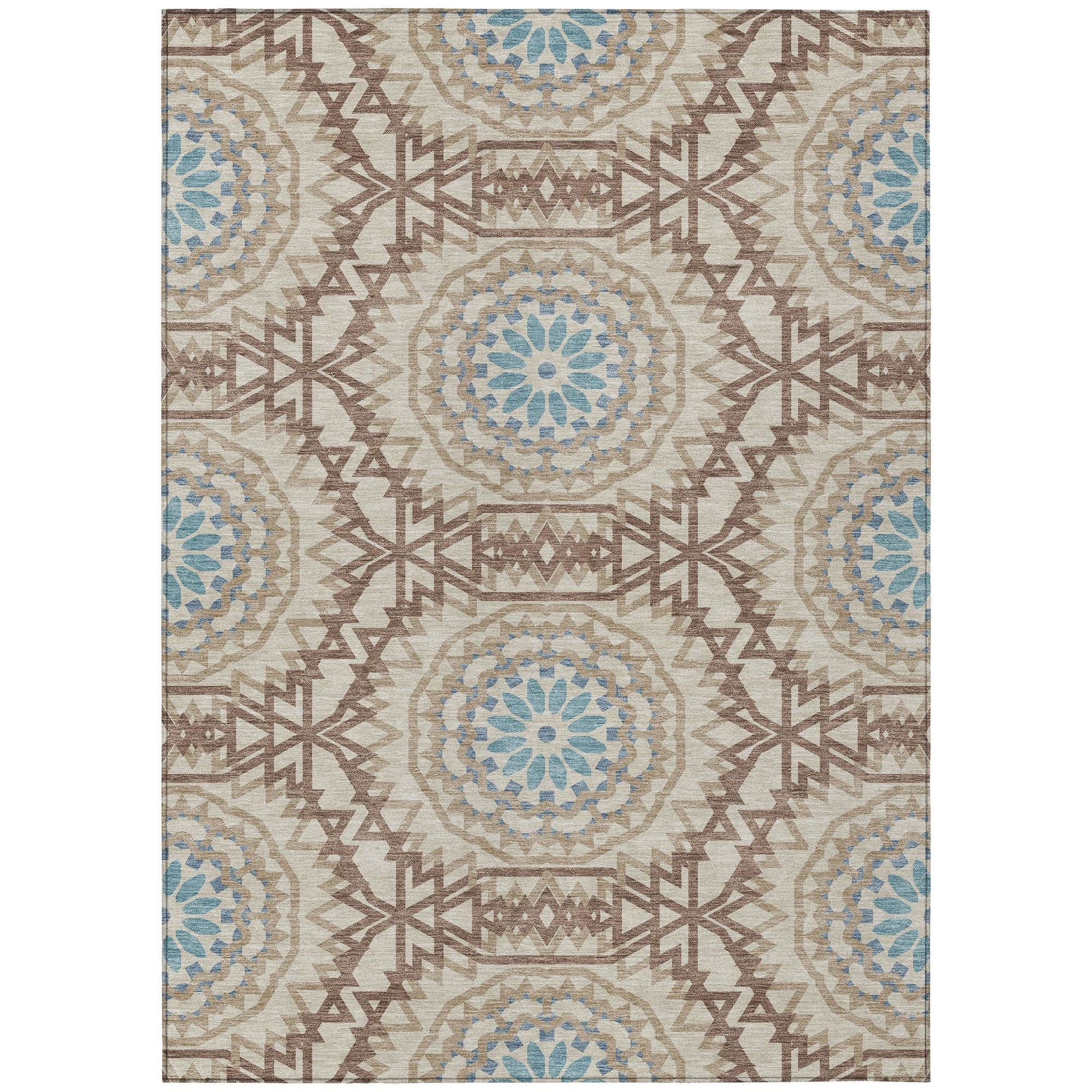 Machine Made ACN619 Khaki Brown Rugs #color_khaki brown