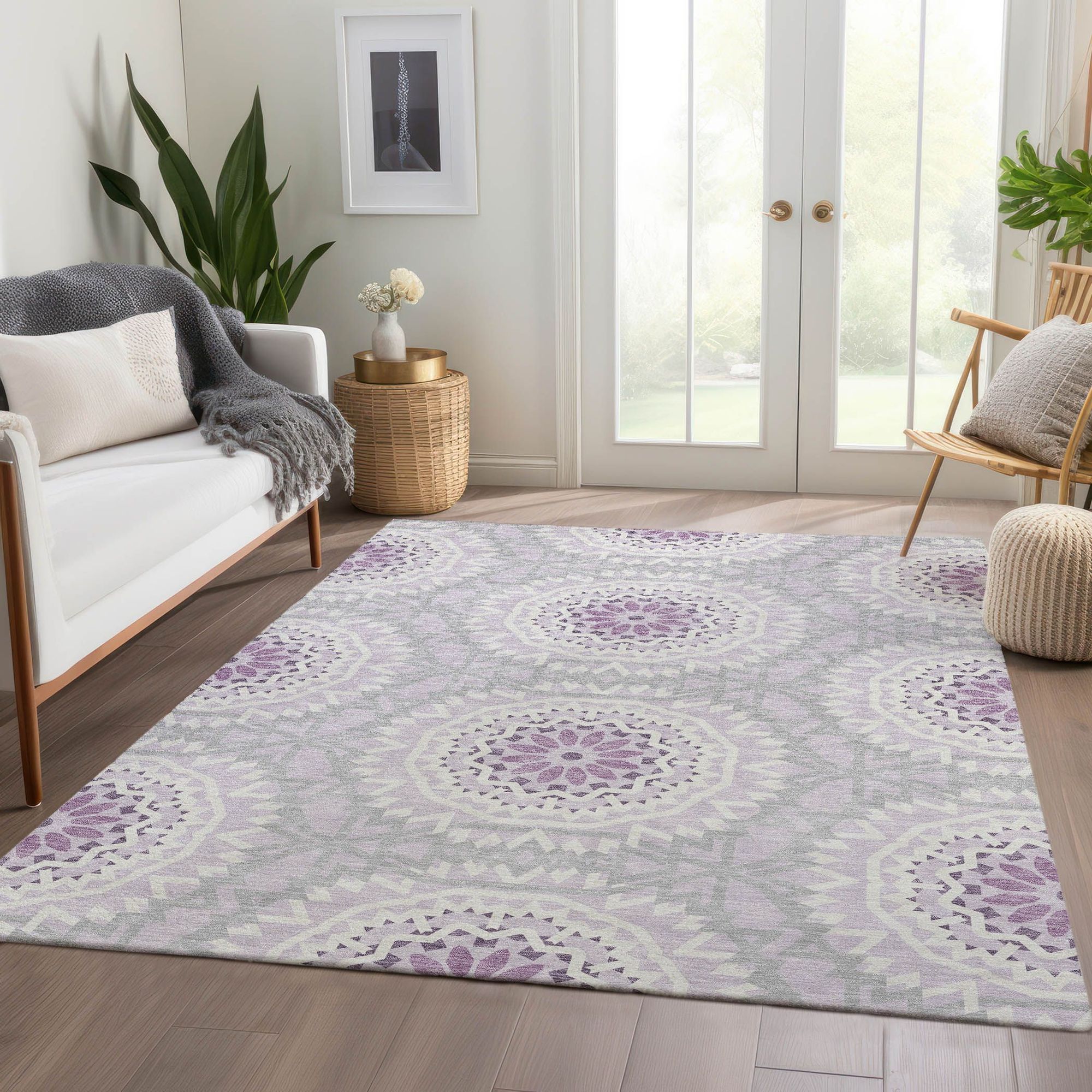 Machine Made ACN619 Lilac Purple Rugs #color_lilac purple