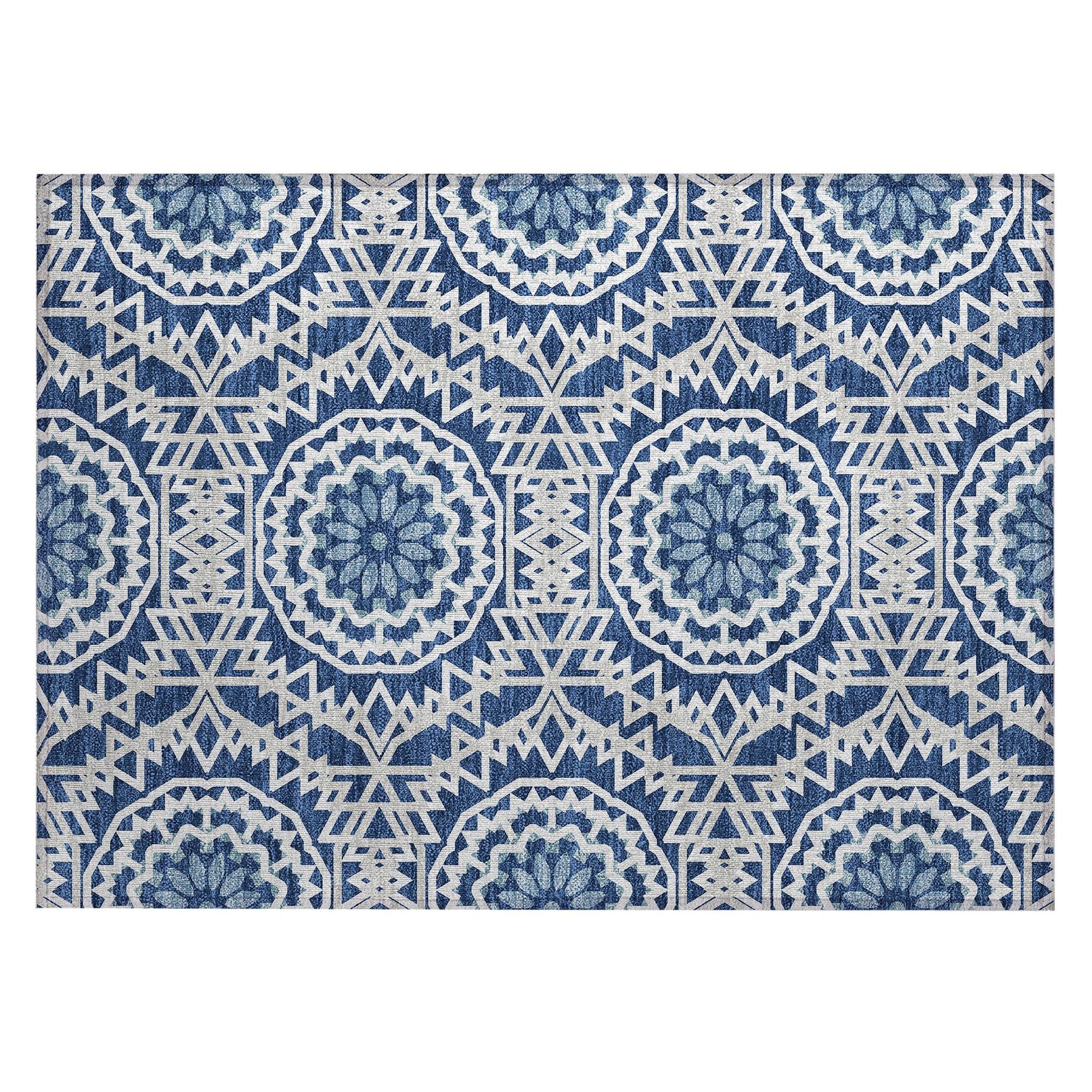 Machine Made ACN619 Navy Blue Rugs #color_navy blue