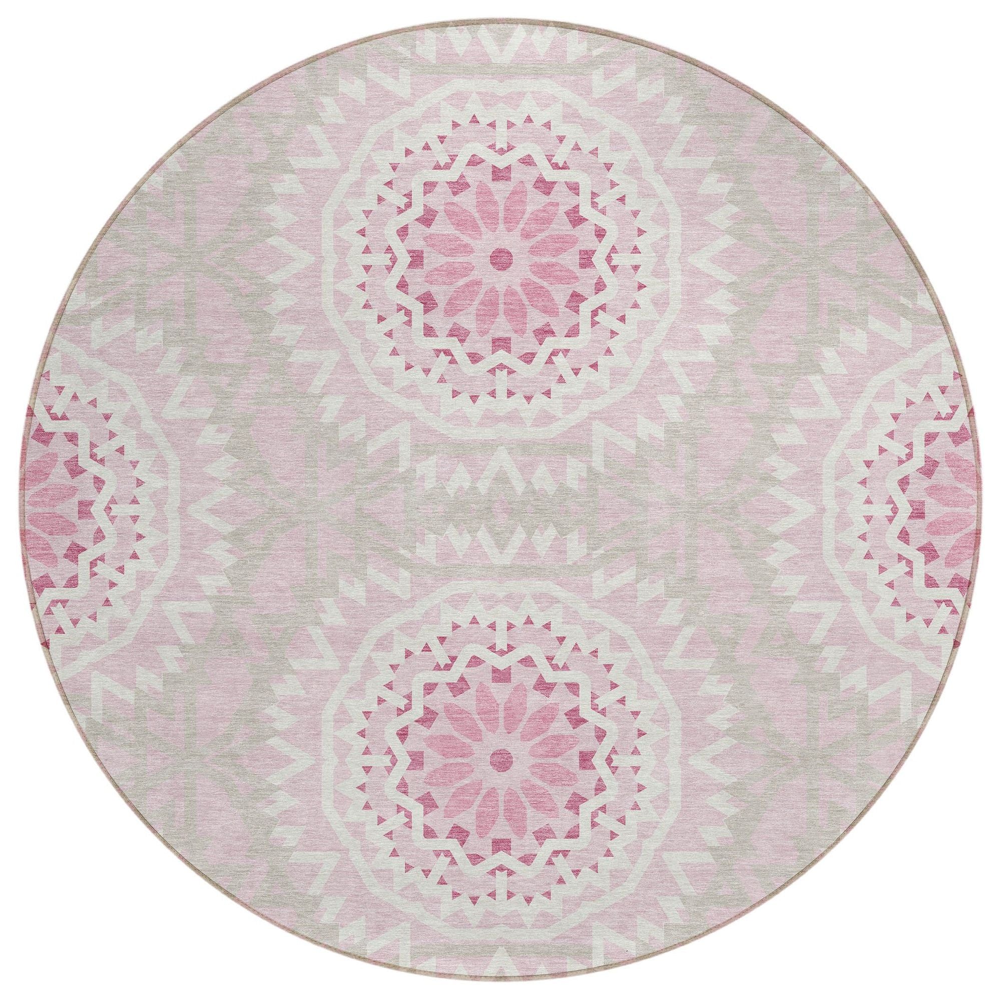 Machine Made ACN619 Pink  Rugs #color_pink 