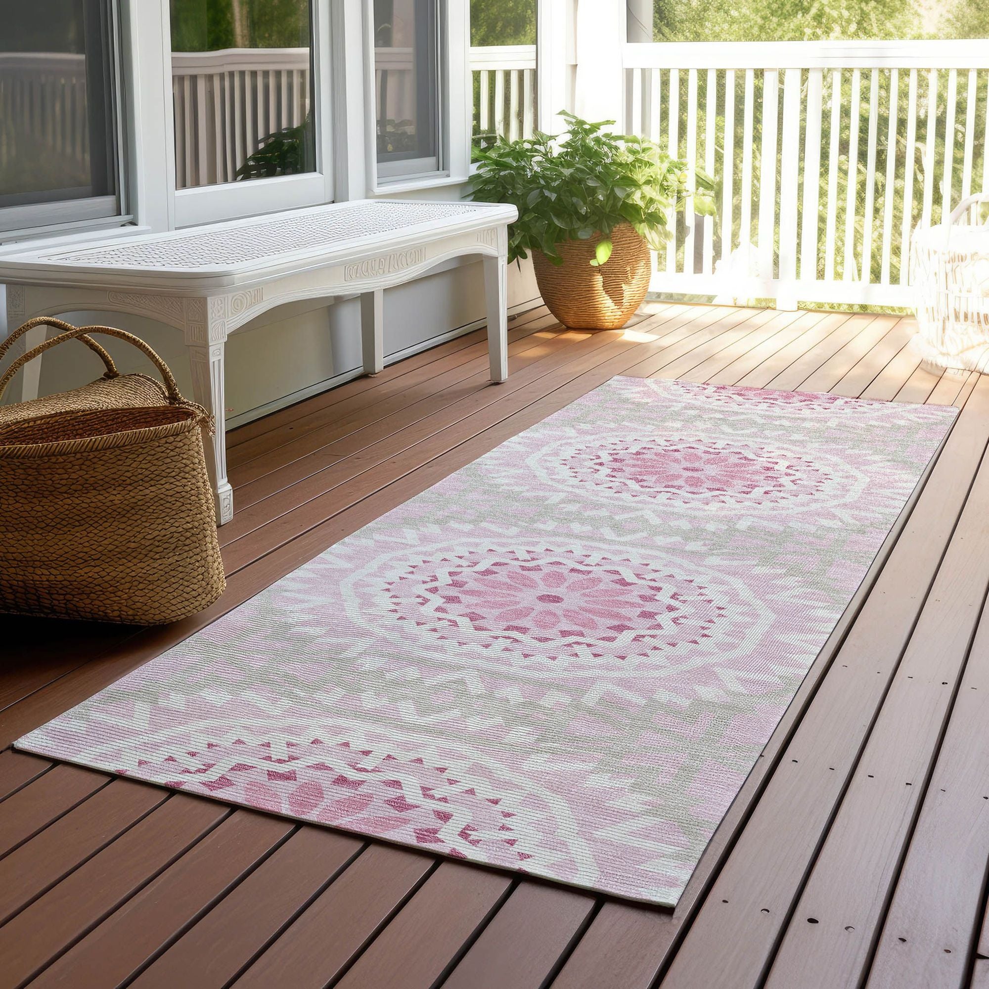 Machine Made ACN619 Pink  Rugs #color_pink 