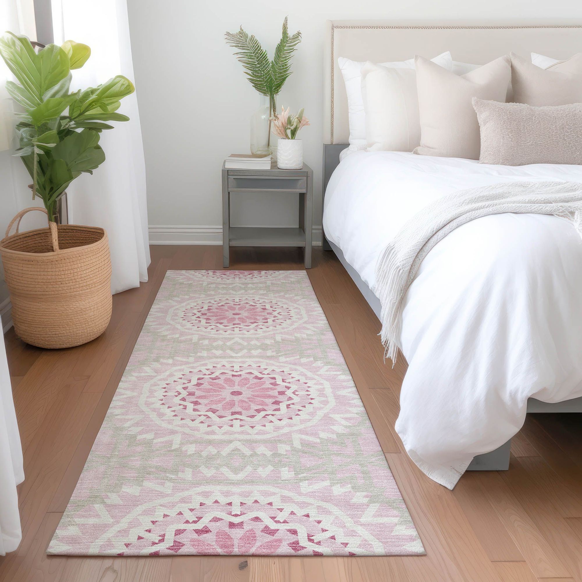 Machine Made ACN619 Pink  Rugs #color_pink 