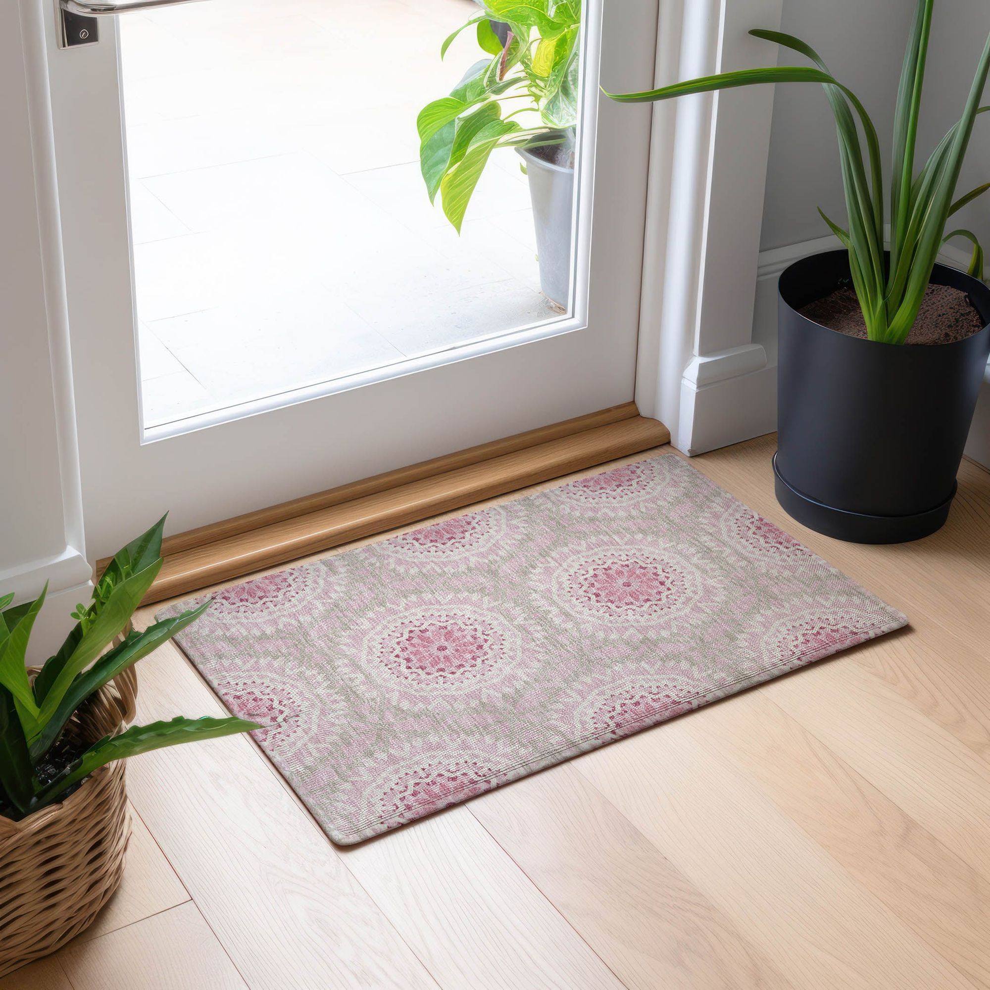 Machine Made ACN619 Pink  Rugs #color_pink 