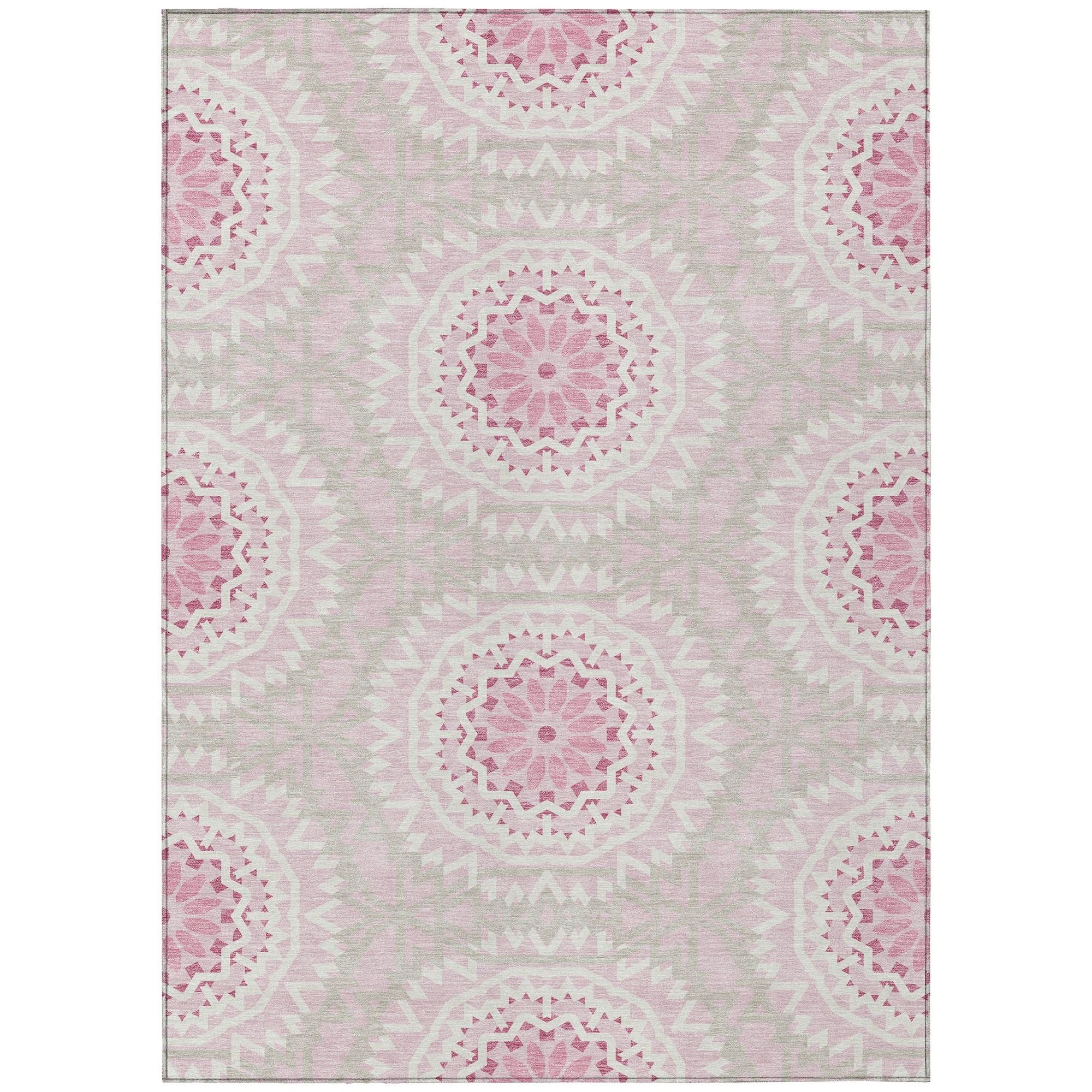 Machine Made ACN619 Pink  Rugs #color_pink 