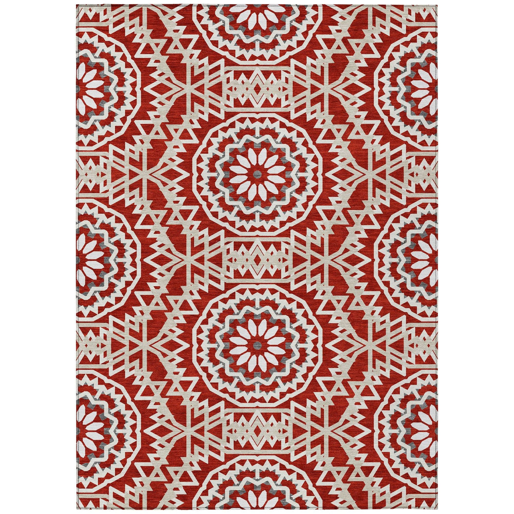 Machine Made ACN619 Red  Rugs #color_red 