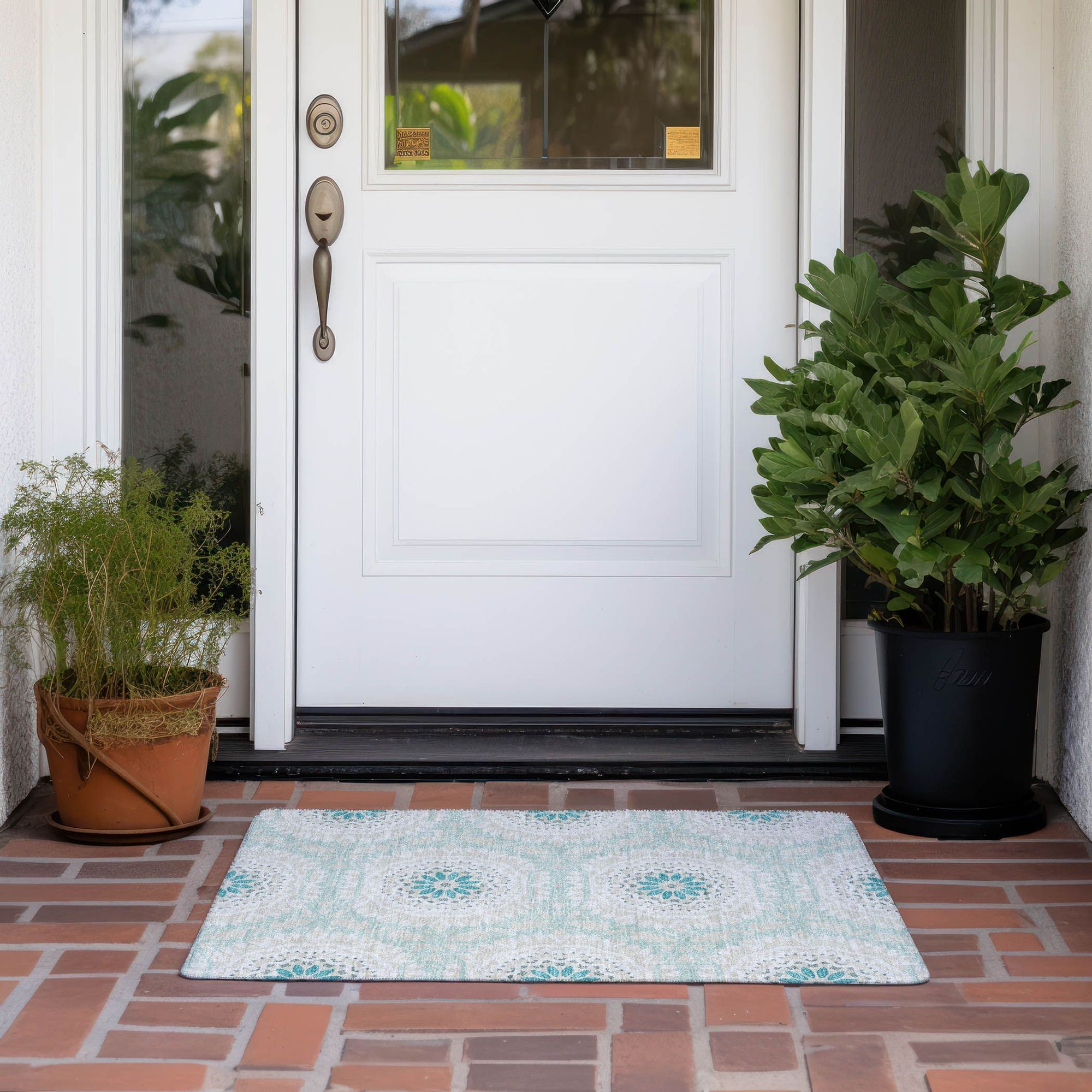 Machine Made ACN619 Teal  Rugs #color_teal 