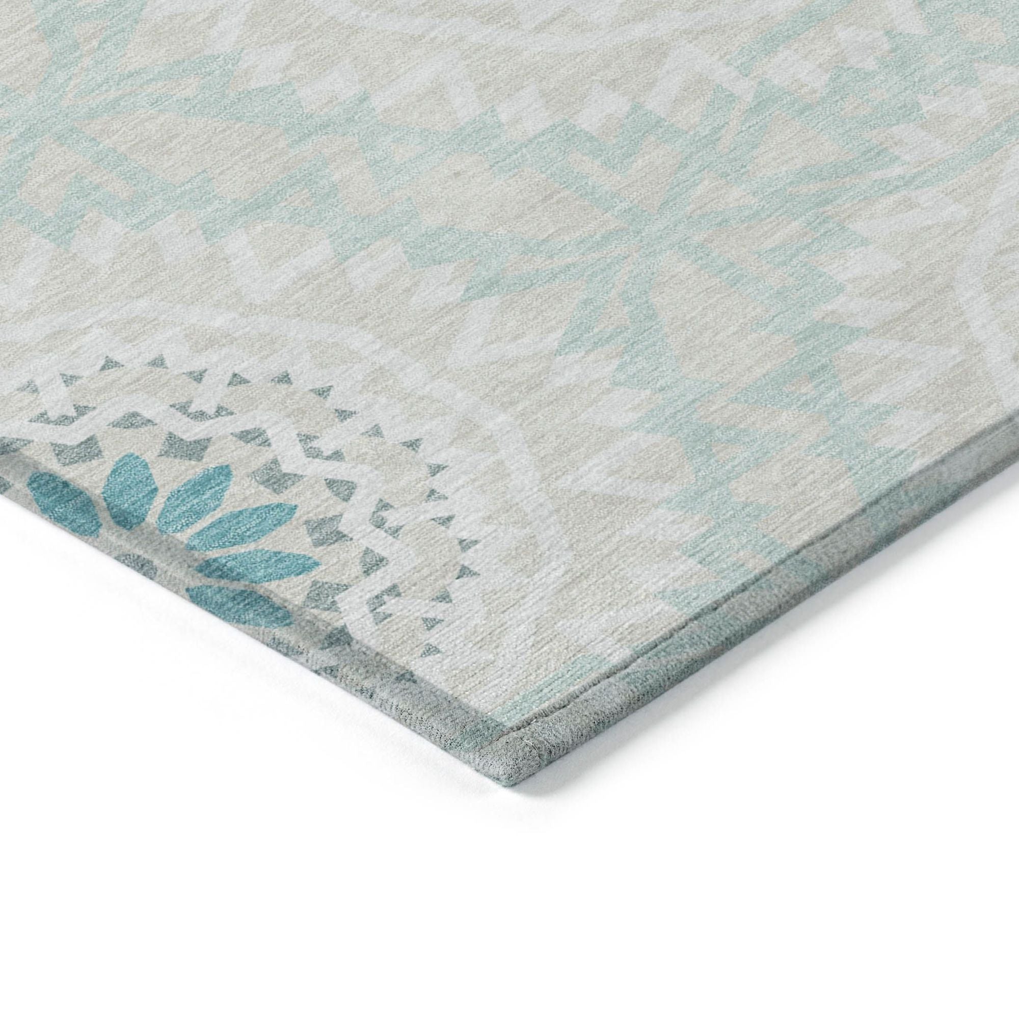 Machine Made ACN619 Teal  Rugs #color_teal 