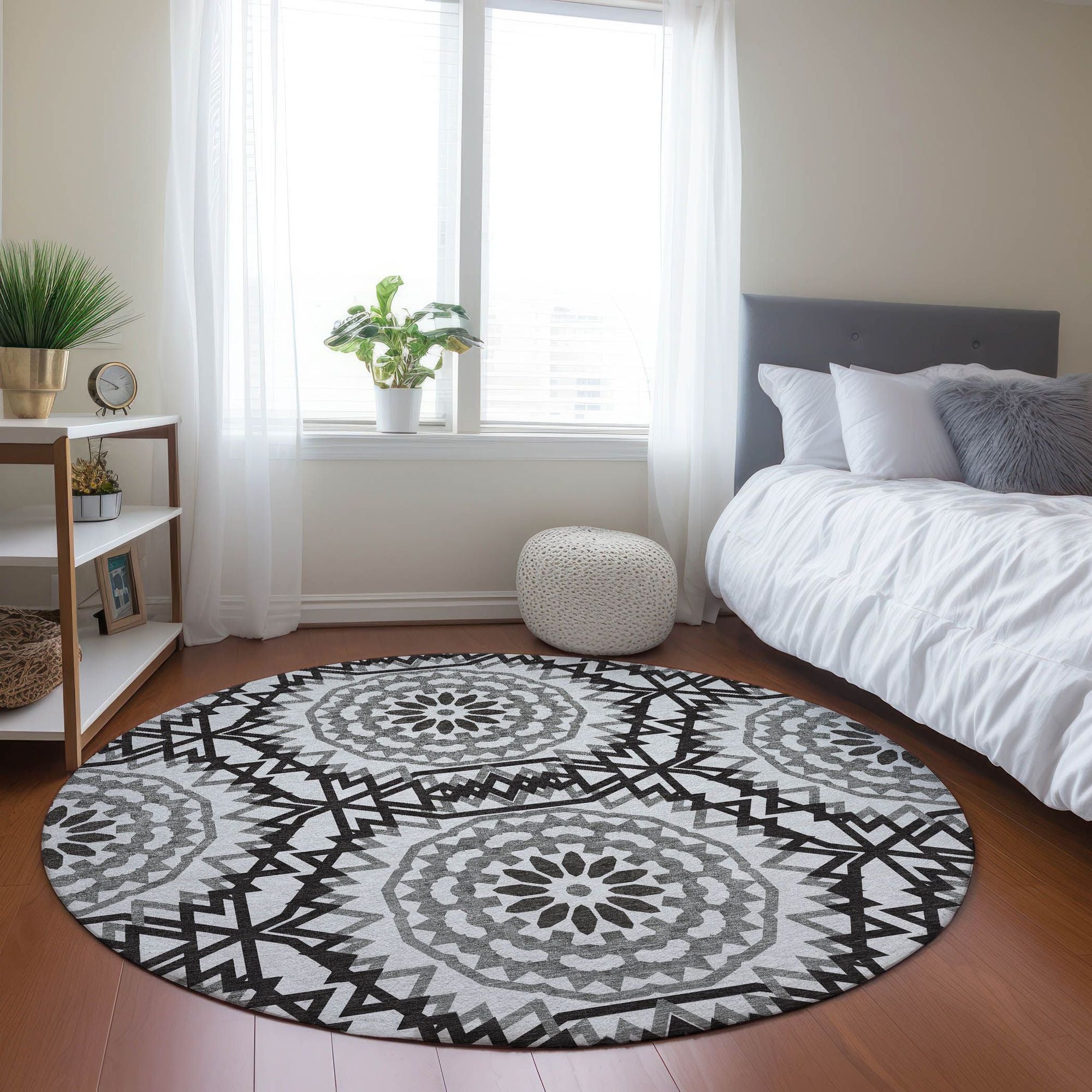 Machine Made ACN619 White Ivory Rugs #color_white ivory