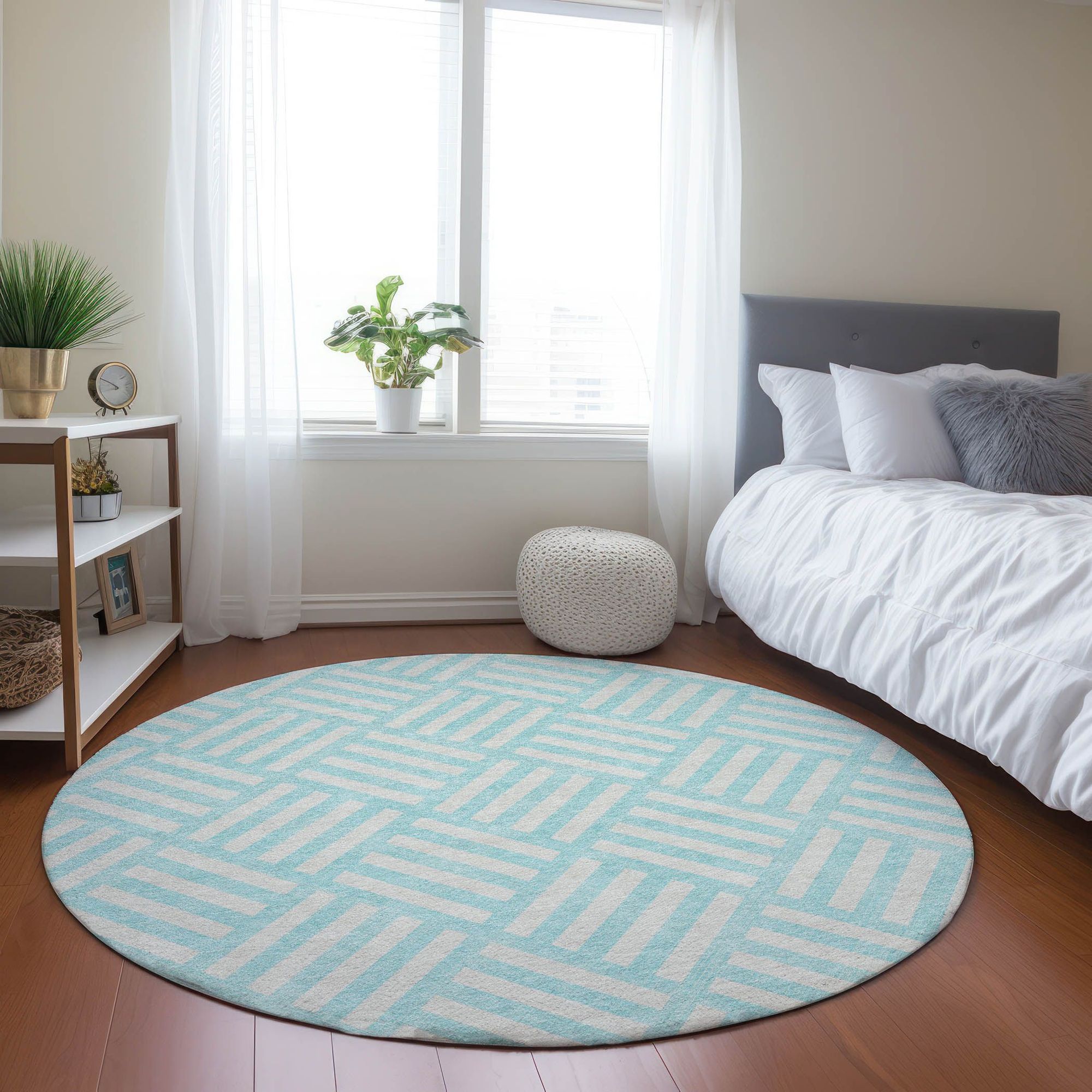 Machine Made ACN620 Aqua Teal Rugs #color_aqua teal