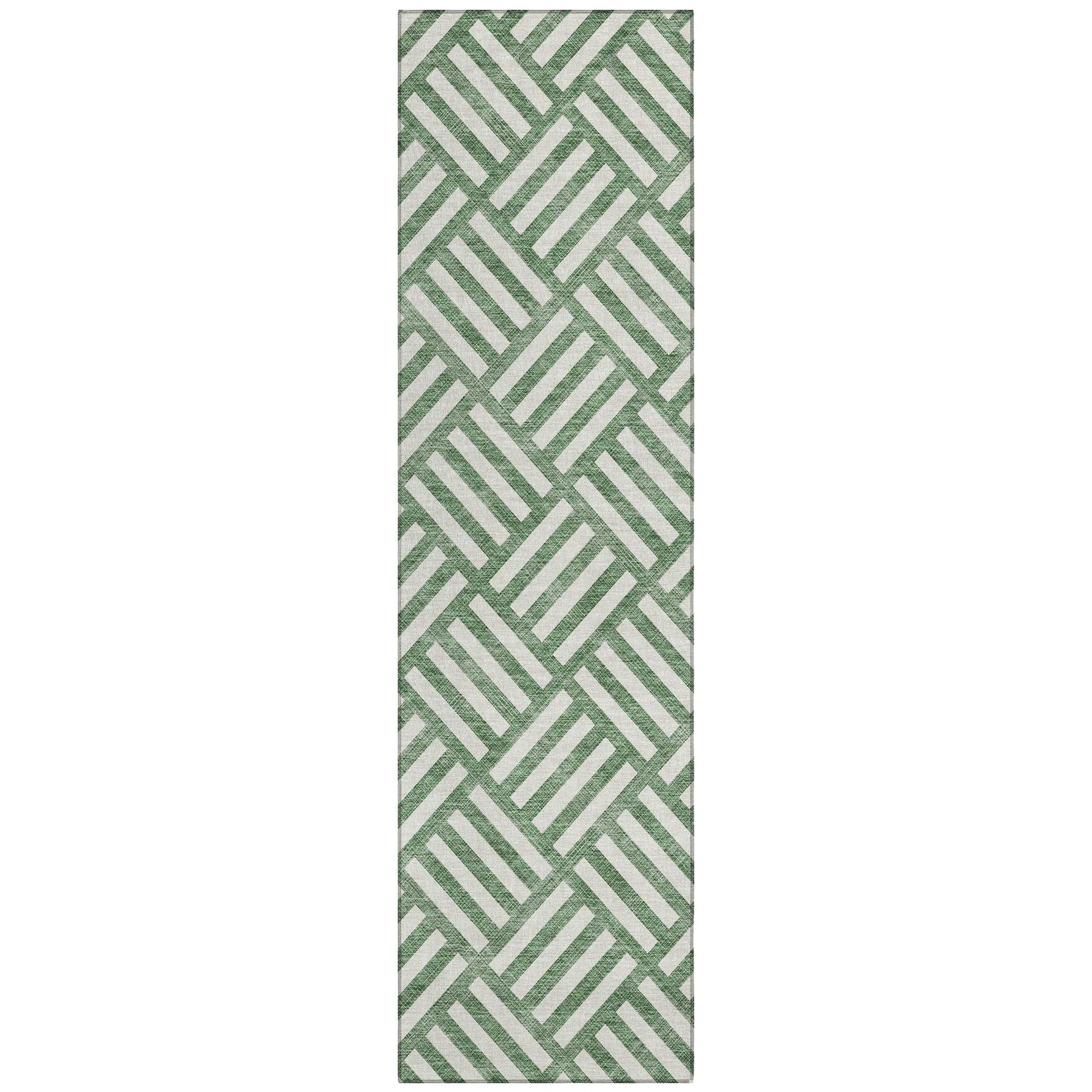 Machine Made ACN620 Green  Rugs #color_green 