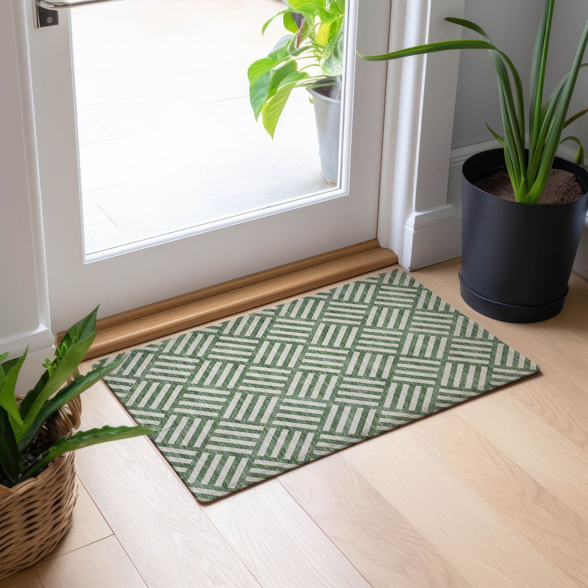 Machine Made ACN620 Green  Rugs #color_green 