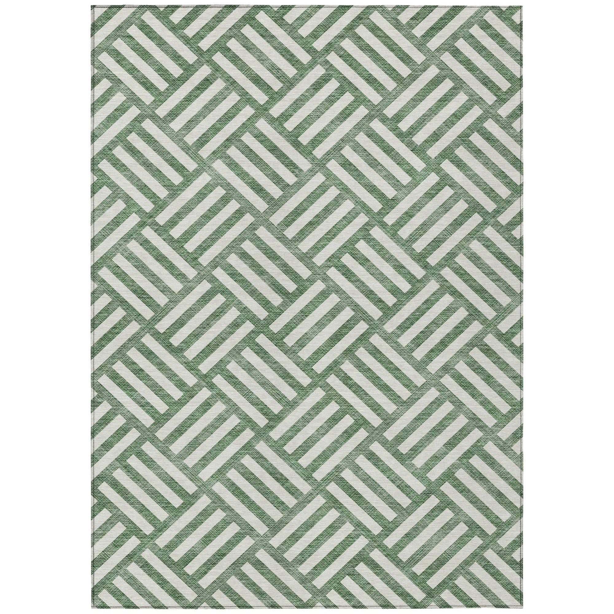 Machine Made ACN620 Green  Rugs #color_green 