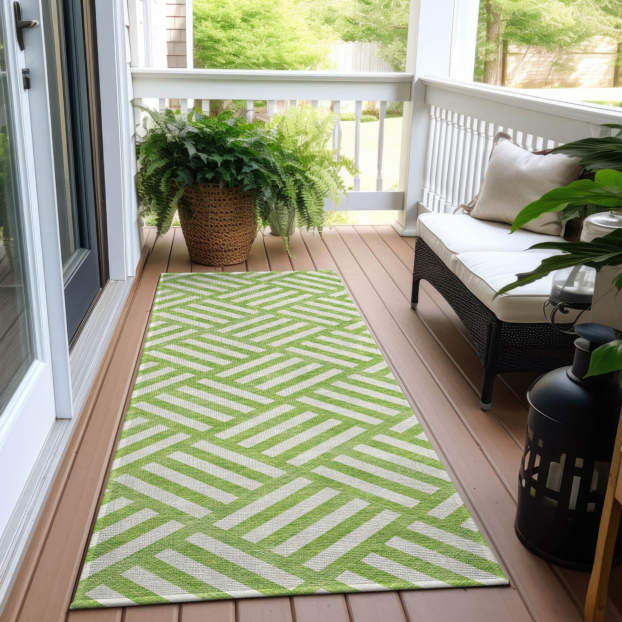 Machine Made ACN620 Lime Green Rugs #color_lime green