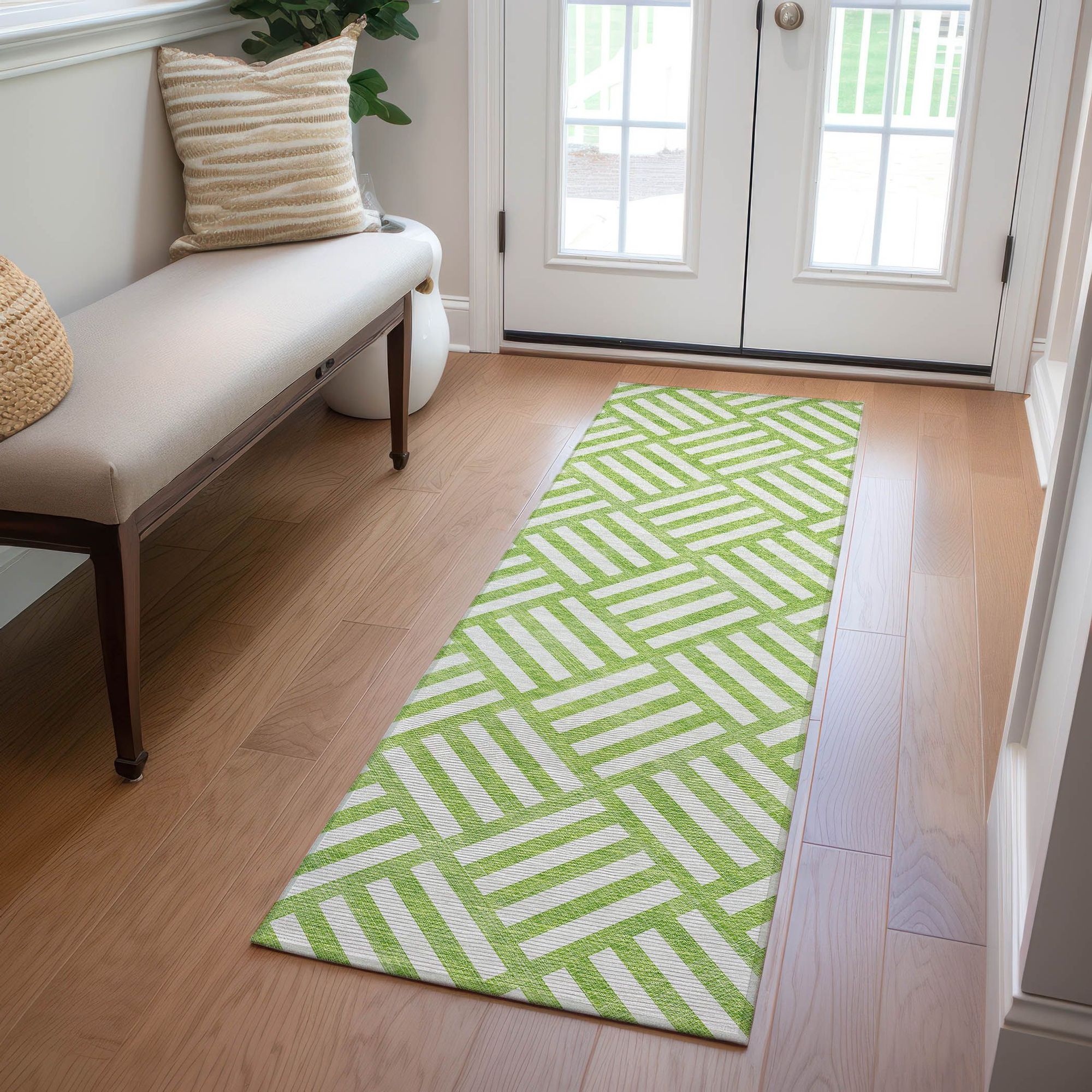 Machine Made ACN620 Lime Green Rugs #color_lime green