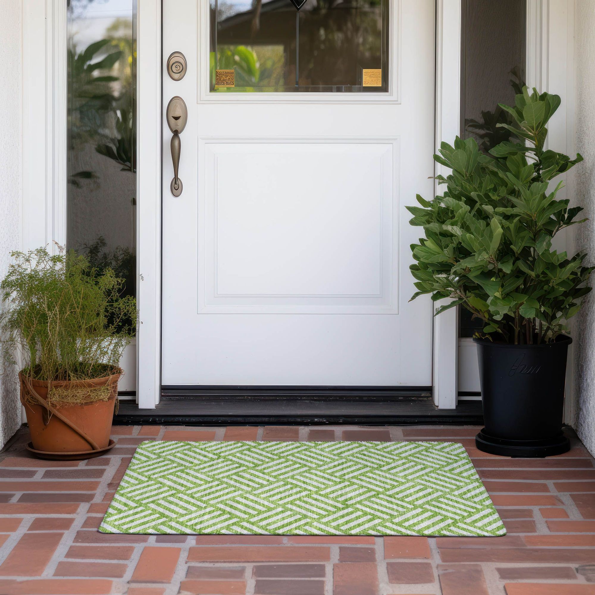 Machine Made ACN620 Lime Green Rugs #color_lime green