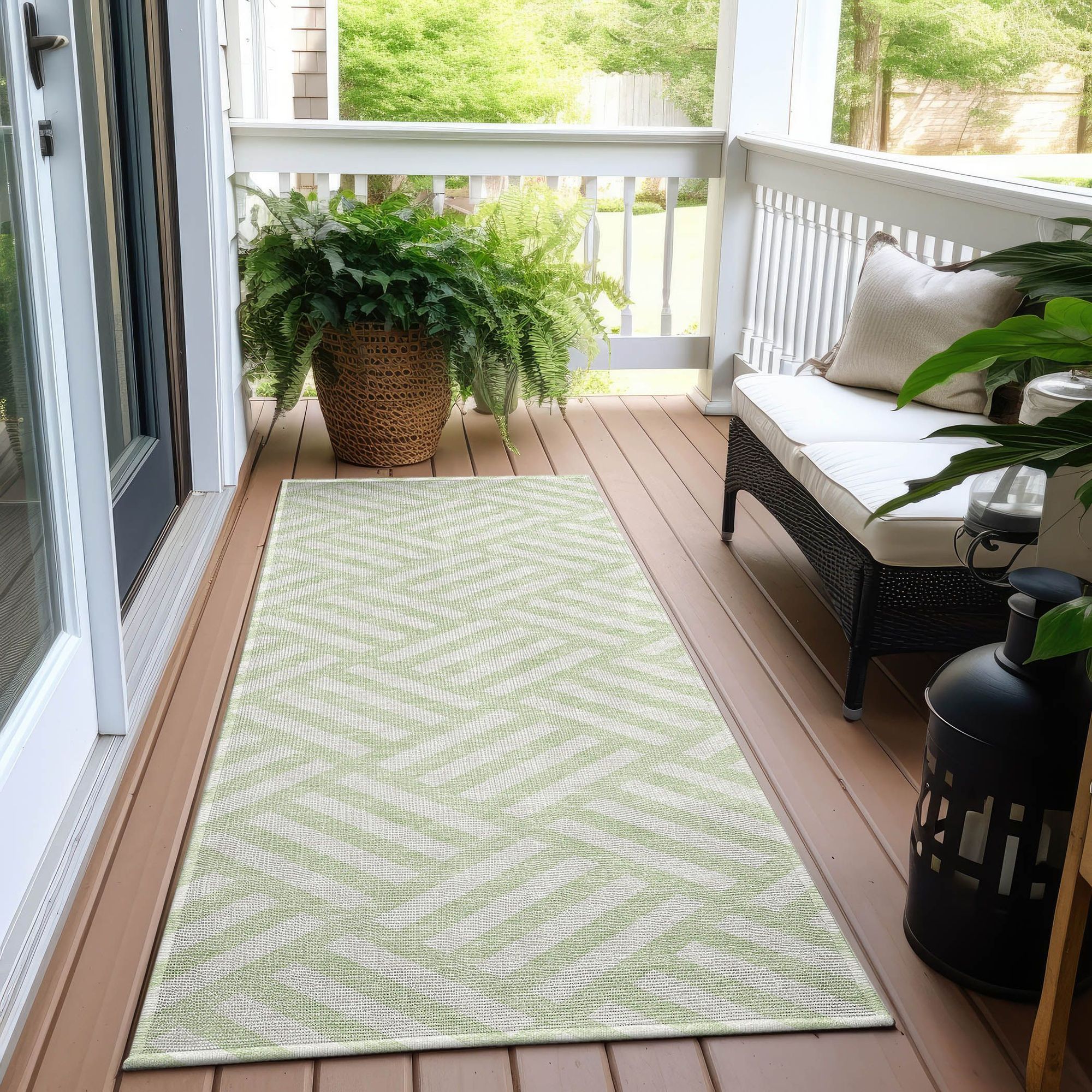 Machine Made ACN620 Mint Green Rugs #color_mint green