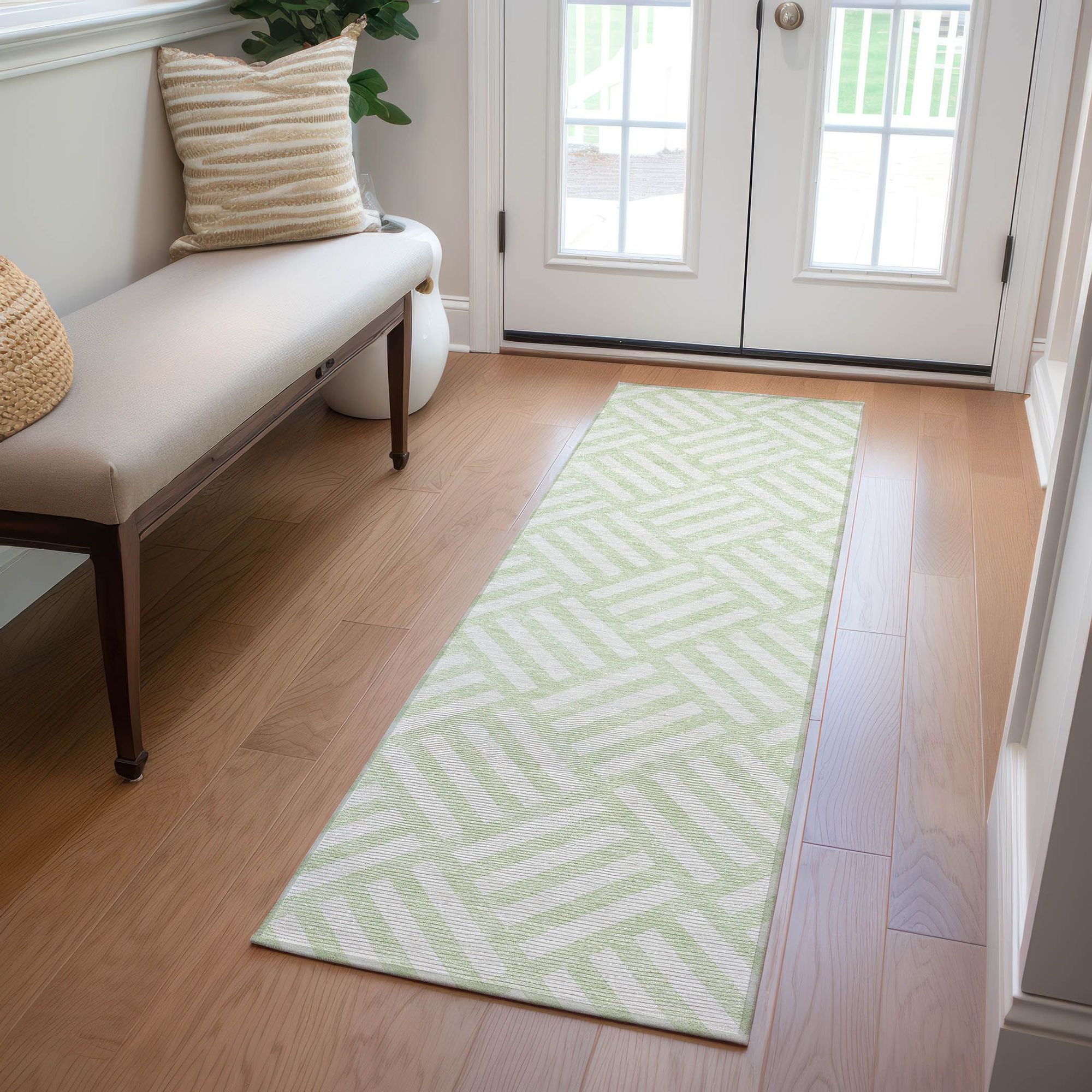 Machine Made ACN620 Mint Green Rugs #color_mint green