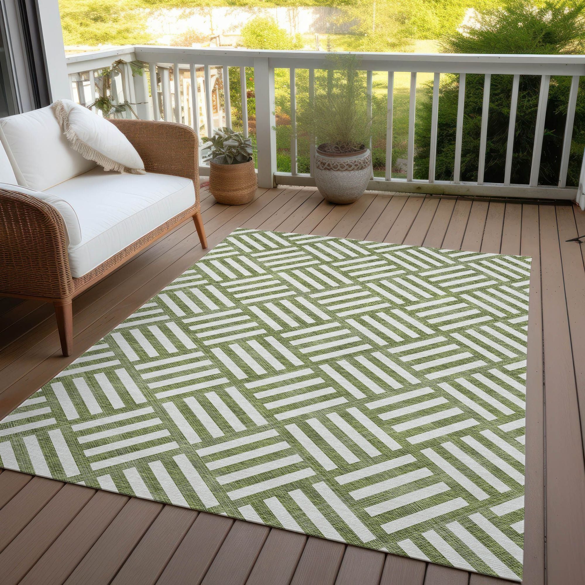 Machine Made ACN620 Olive Green Rugs #color_olive green