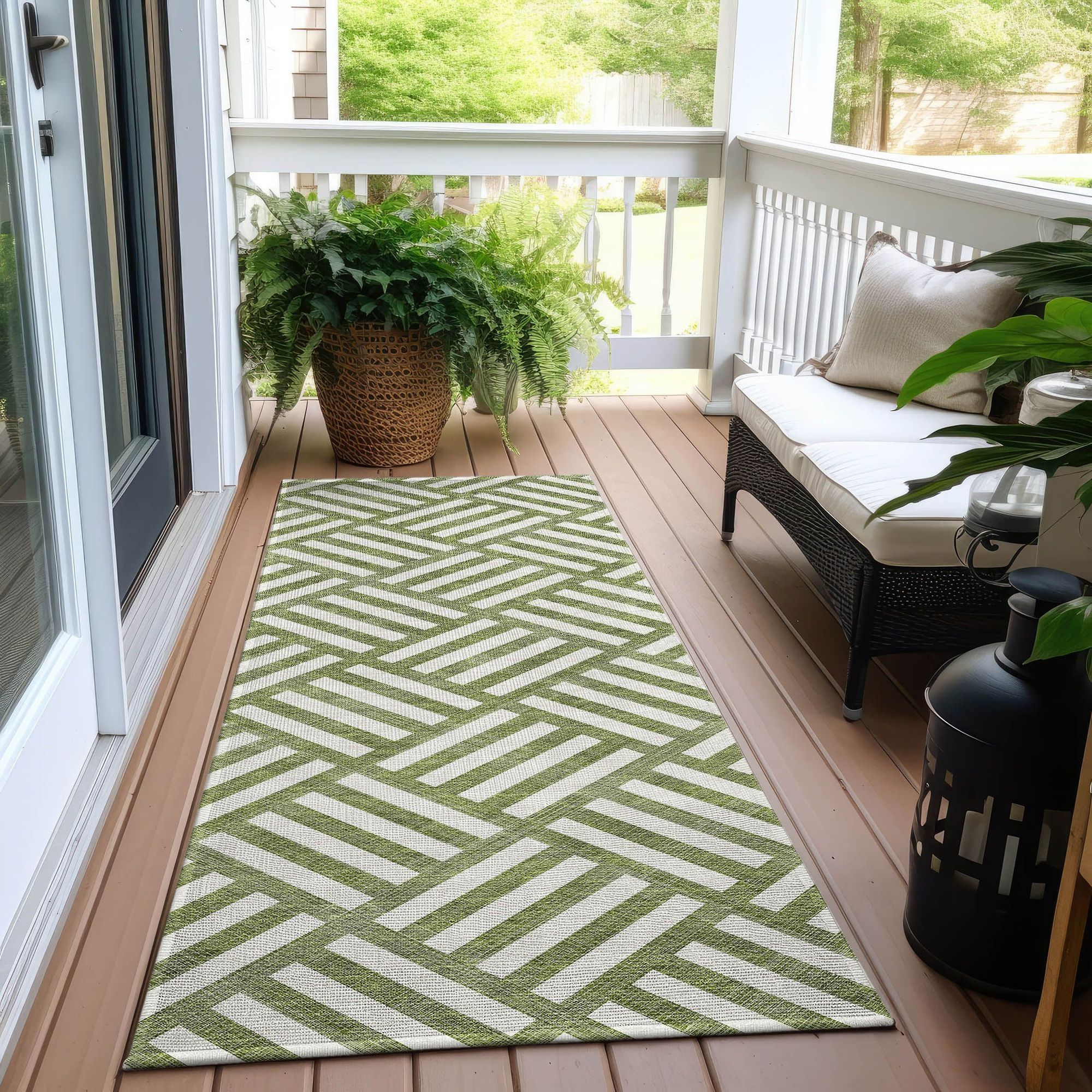 Machine Made ACN620 Olive Green Rugs #color_olive green