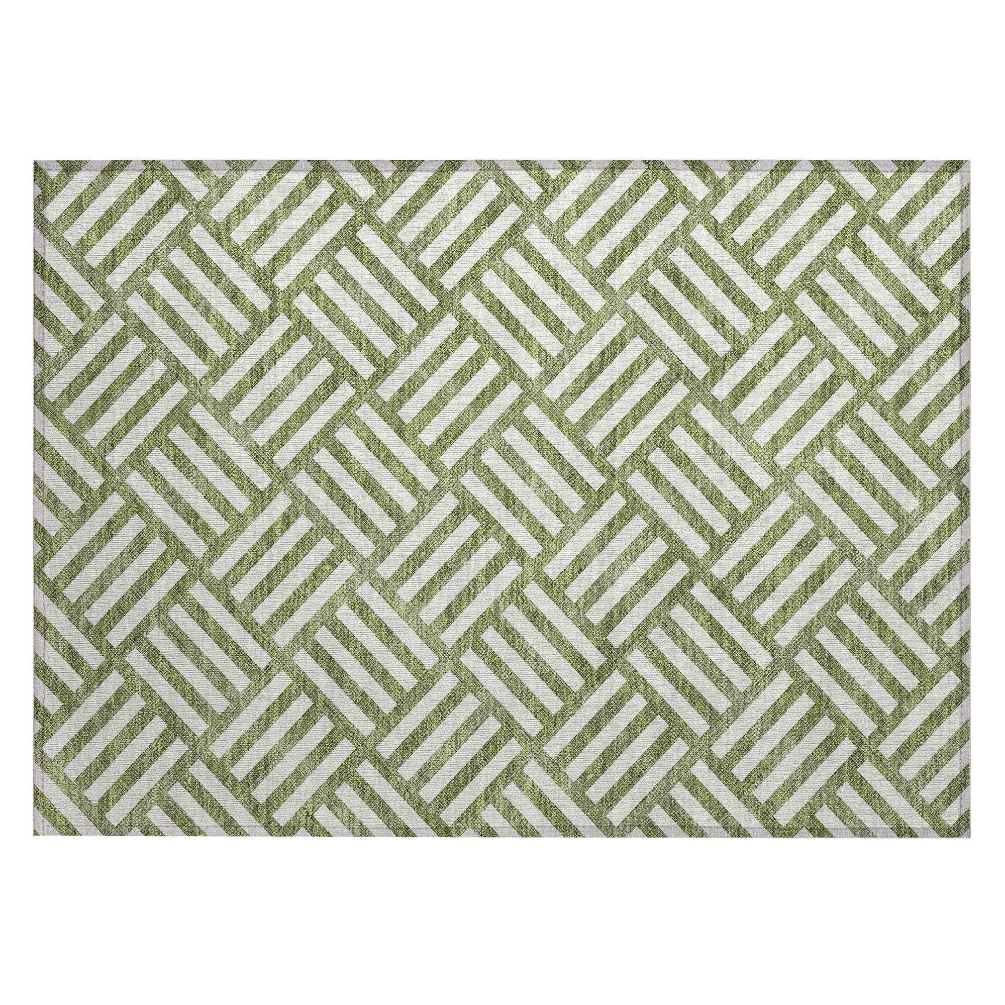 Machine Made ACN620 Olive Green Rugs #color_olive green