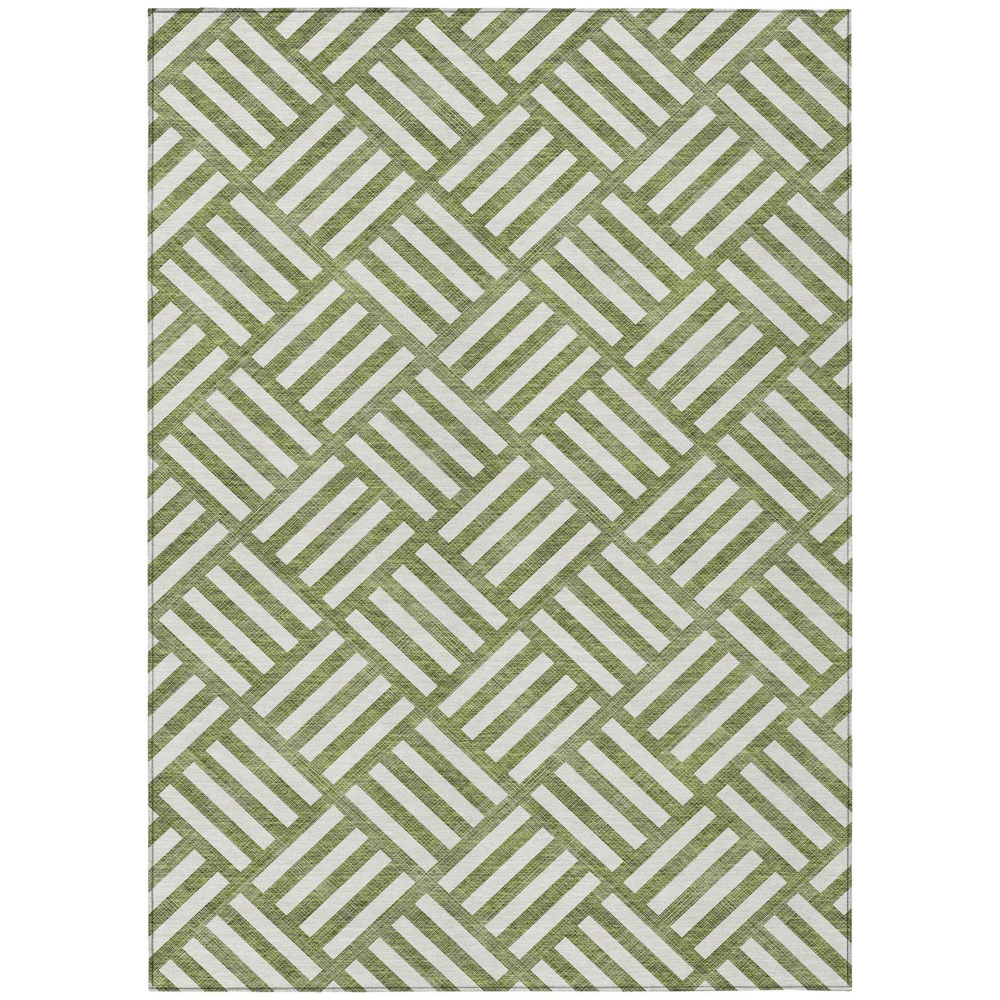 Machine Made ACN620 Olive Green Rugs #color_olive green